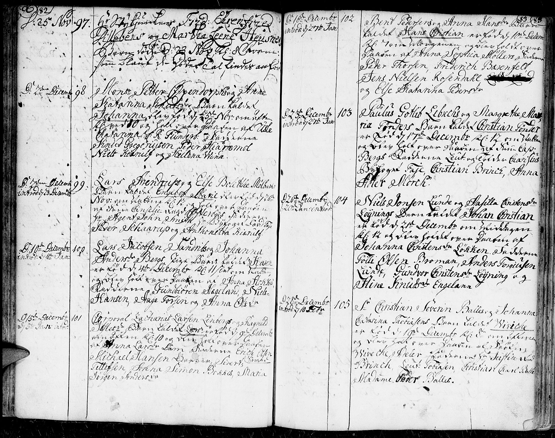 Kristiansand domprosti, AV/SAK-1112-0006/F/Fa/L0002: Parish register (official) no. A 2, 1755-1778, p. 82-83