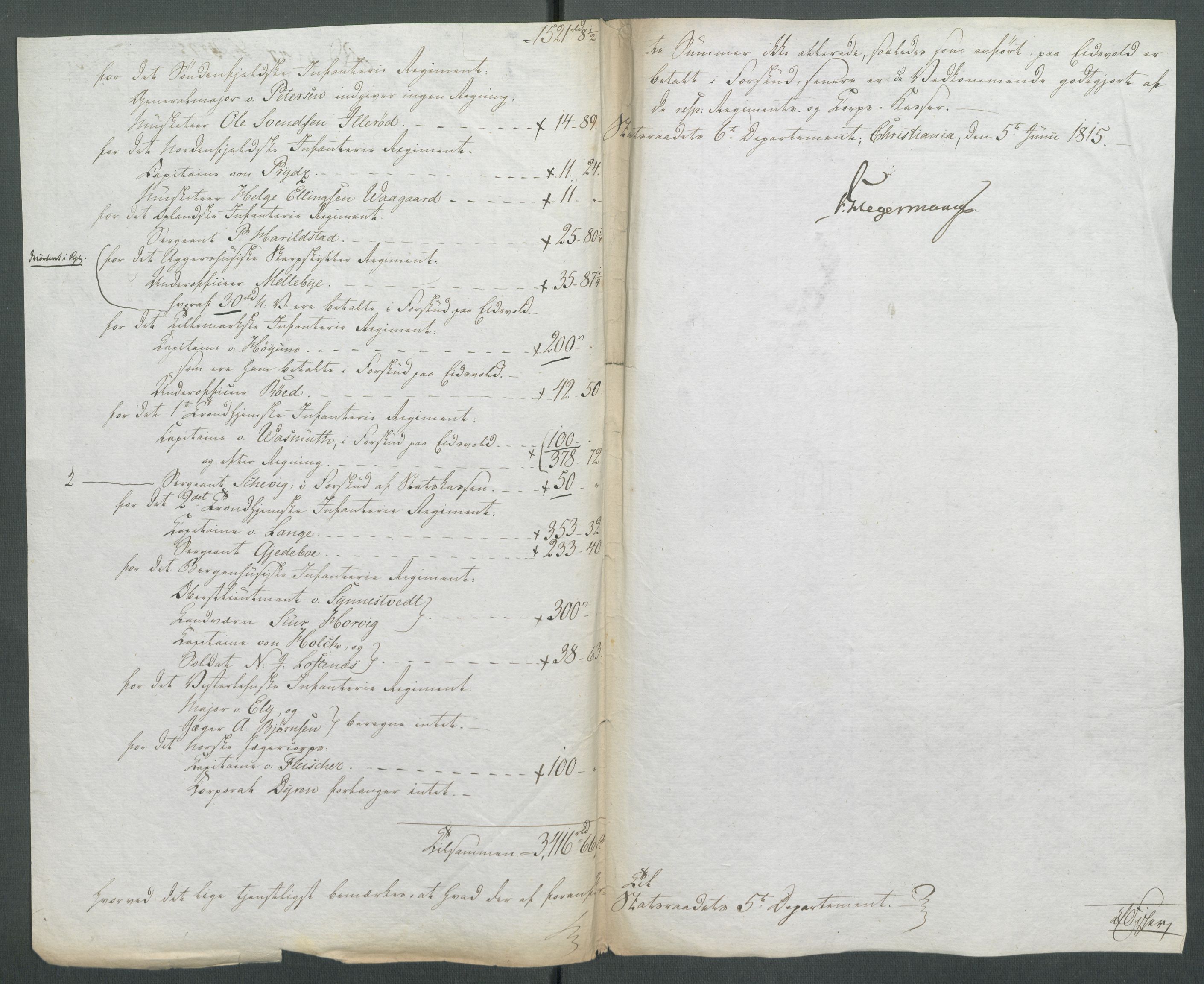 5. departement for finans-, handels- og tollfaget, AV/RA-S-3893/C/Cb/L0014: Regninger fra Riksforsamlingens deputerede, 1814, p. 80