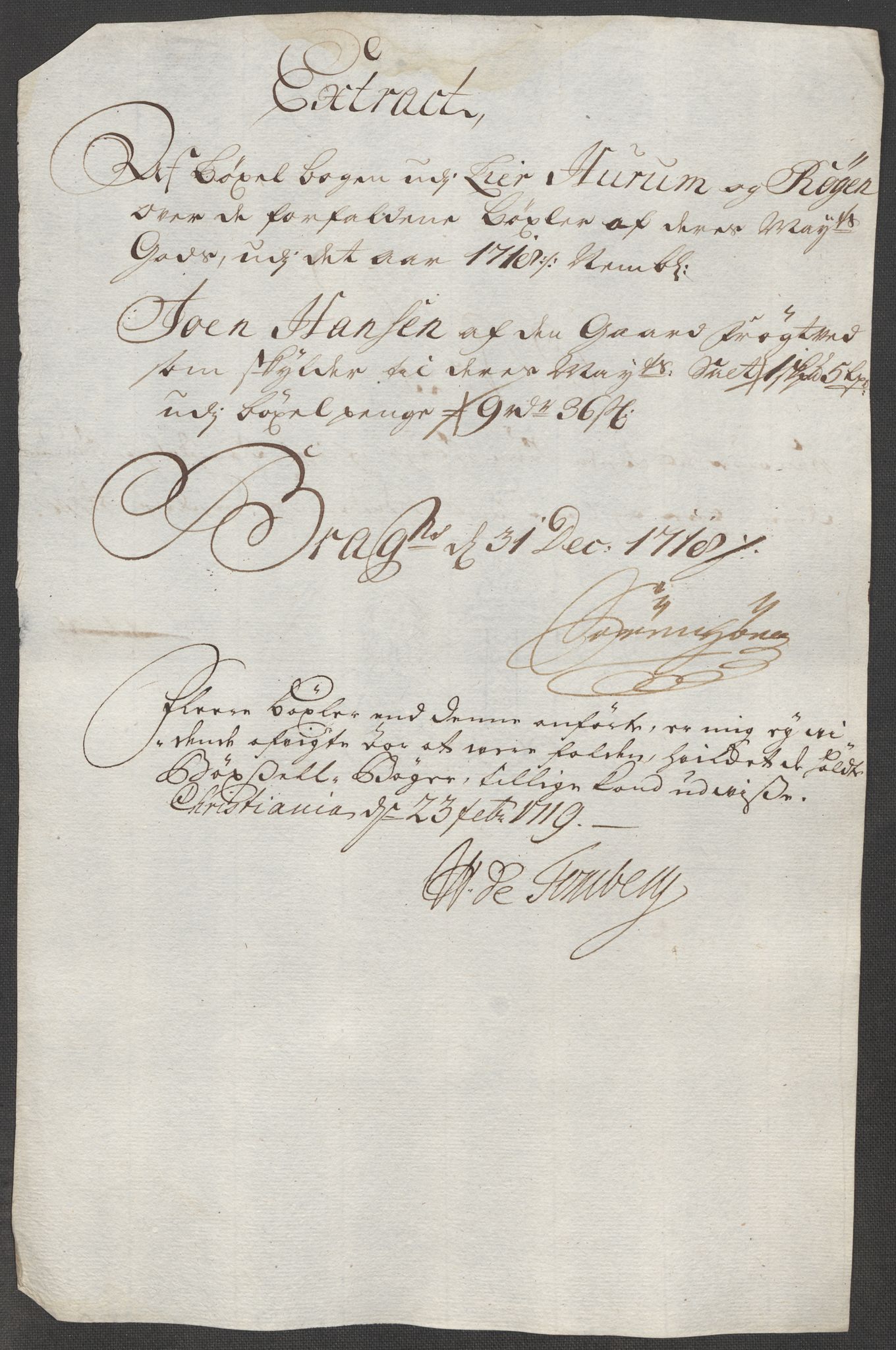 Rentekammeret inntil 1814, Reviderte regnskaper, Fogderegnskap, RA/EA-4092/R31/L1712: Fogderegnskap Hurum, Røyken, Eiker, Lier og Buskerud, 1718, p. 147