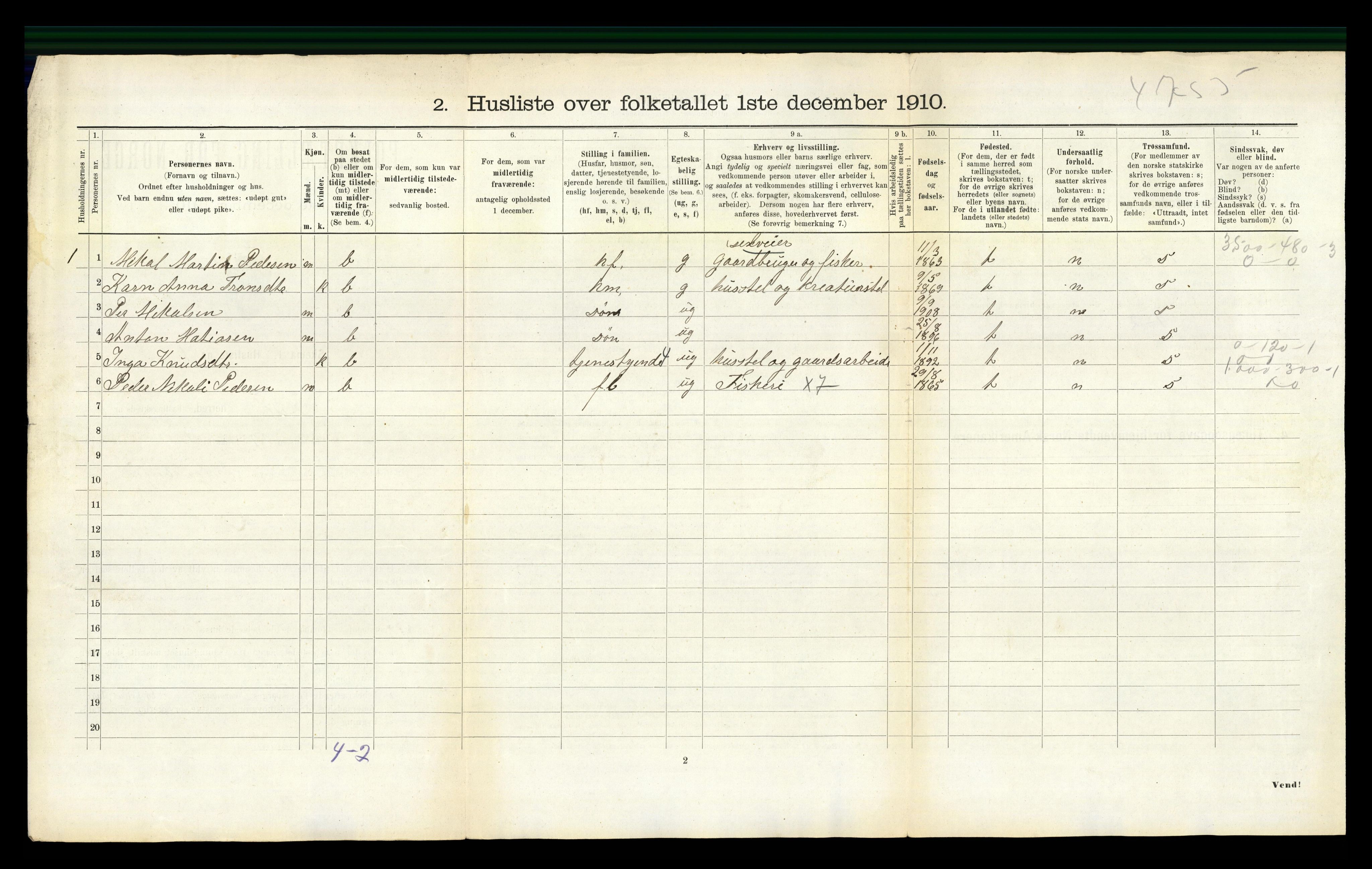 RA, 1910 census for Bud, 1910, p. 740