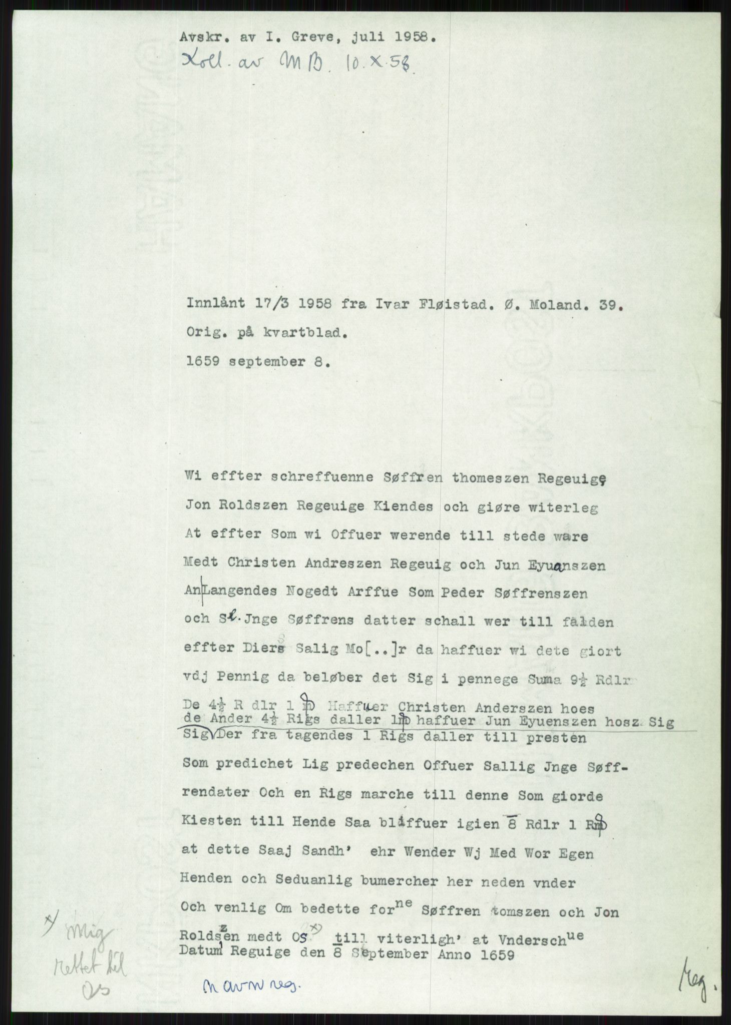 Samlinger til kildeutgivelse, Diplomavskriftsamlingen, AV/RA-EA-4053/H/Ha, p. 2125