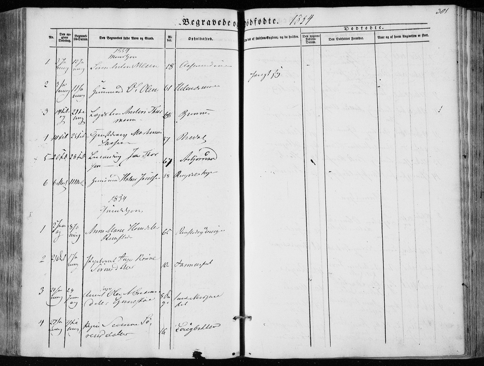 Hedrum kirkebøker, SAKO/A-344/F/Fa/L0006: Parish register (official) no. I 6, 1849-1857, p. 301
