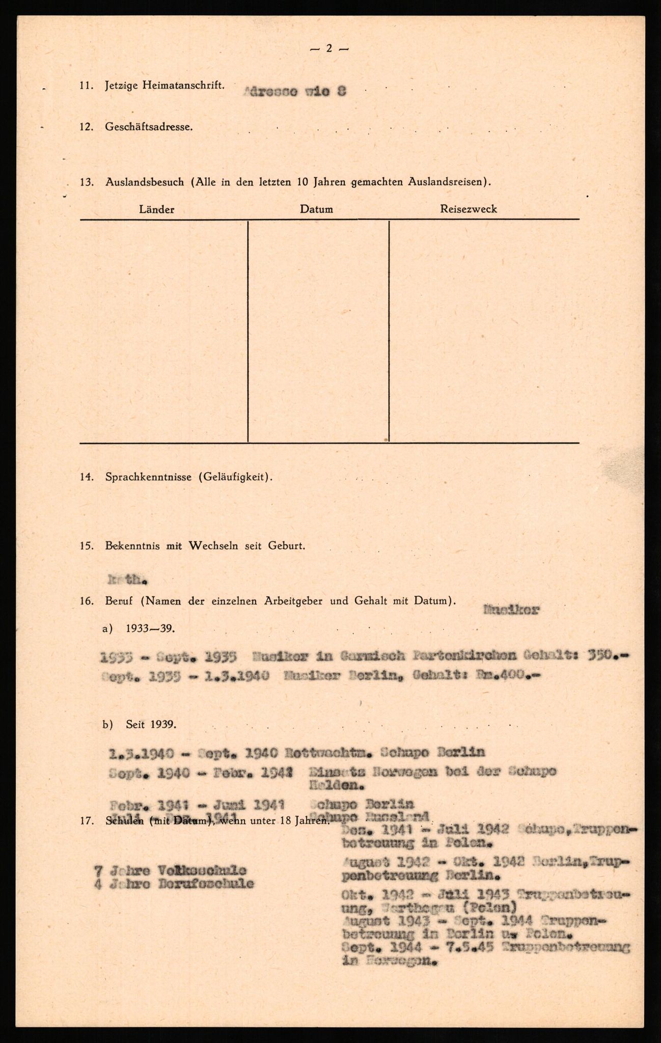 Forsvaret, Forsvarets overkommando II, AV/RA-RAFA-3915/D/Db/L0024: CI Questionaires. Tyske okkupasjonsstyrker i Norge. Tyskere., 1945-1946, p. 509