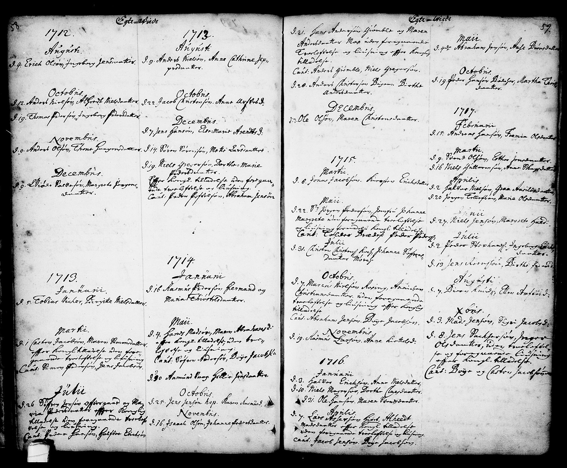 Kragerø kirkebøker, SAKO/A-278/F/Fa/L0001: Parish register (official) no. 1, 1702-1766, p. 58-59