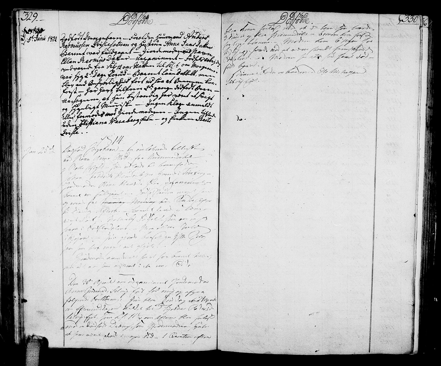 Sande Kirkebøker, SAKO/A-53/F/Fa/L0002: Parish register (official) no. 2, 1804-1814, p. 329-330