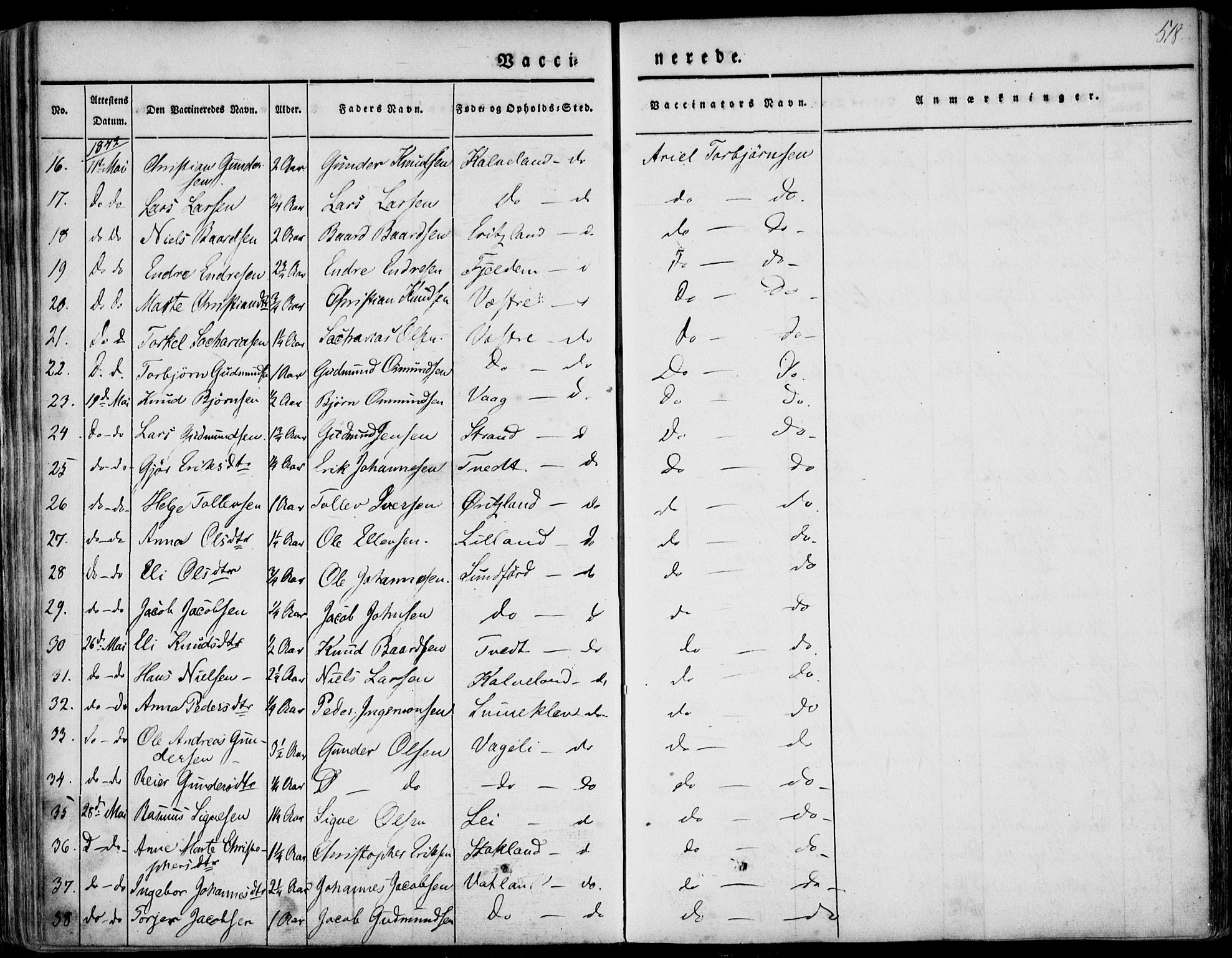 Skjold sokneprestkontor, SAST/A-101847/H/Ha/Haa/L0006: Parish register (official) no. A 6.2, 1835-1858, p. 518