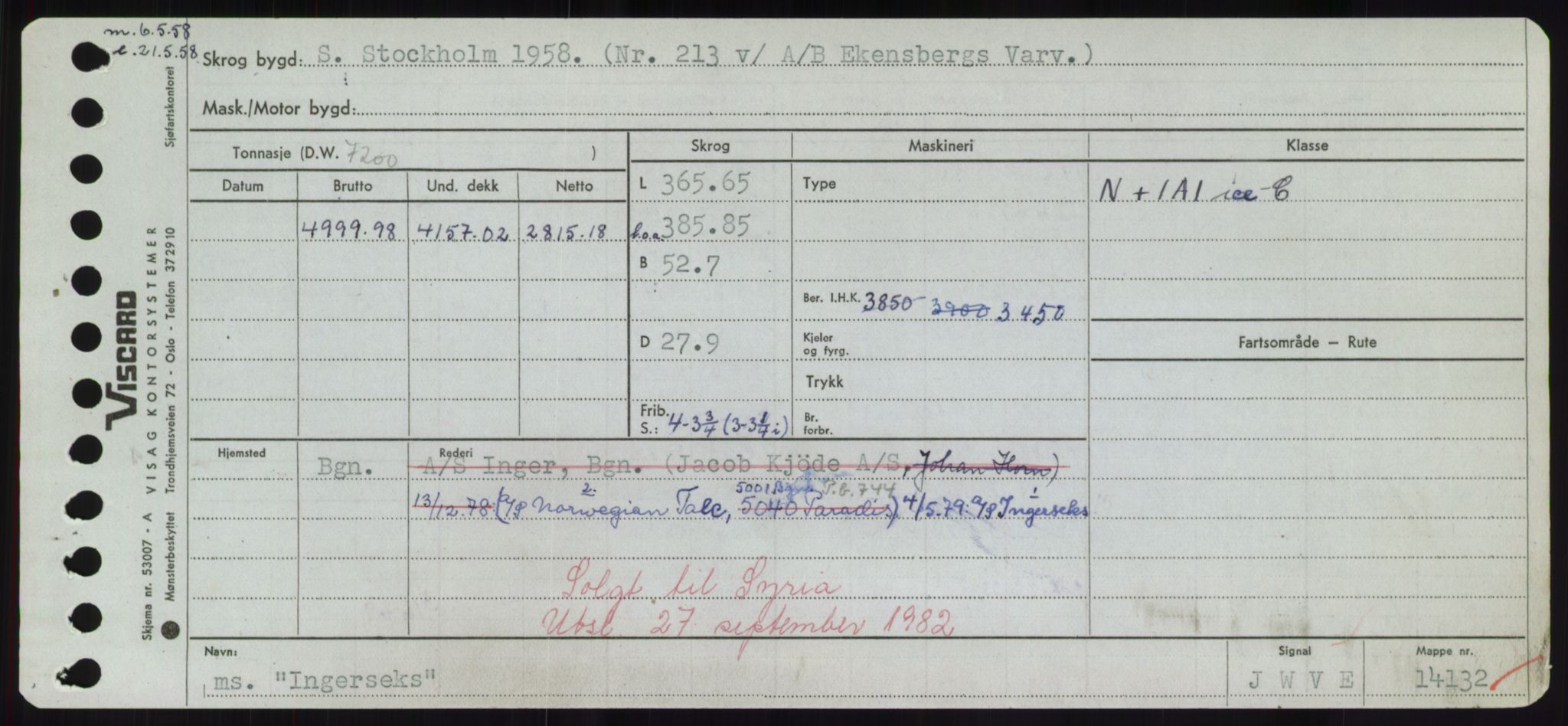 Sjøfartsdirektoratet med forløpere, Skipsmålingen, RA/S-1627/H/Hd/L0018: Fartøy, I, p. 153