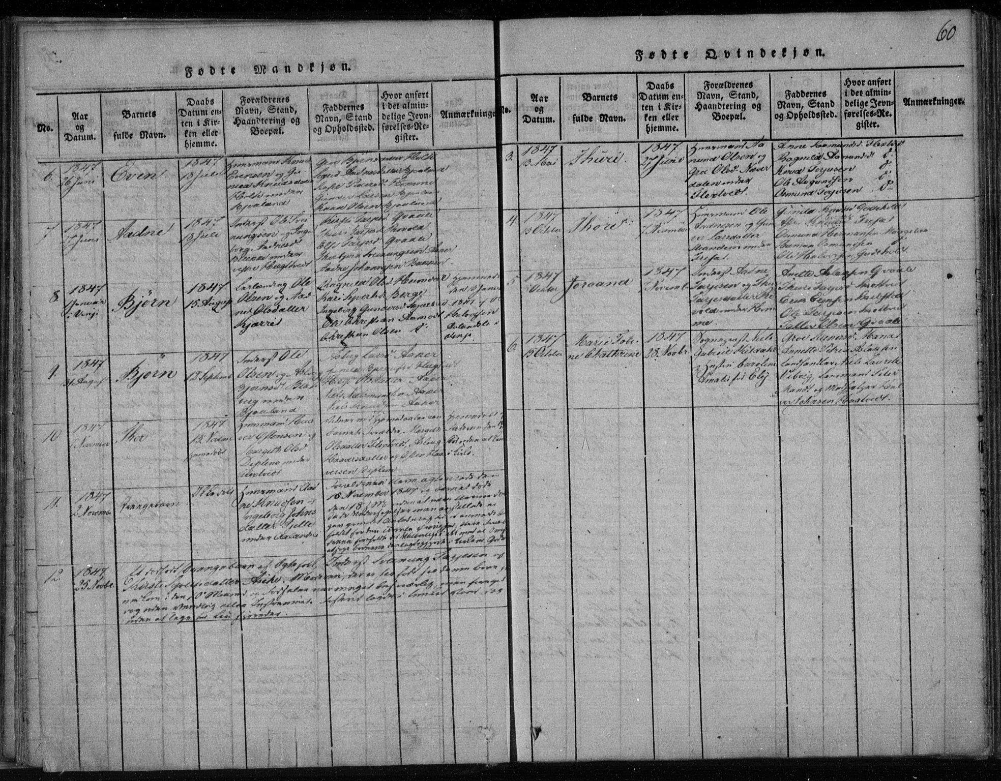 Lårdal kirkebøker, SAKO/A-284/F/Fa/L0005: Parish register (official) no. I 5, 1815-1860, p. 60