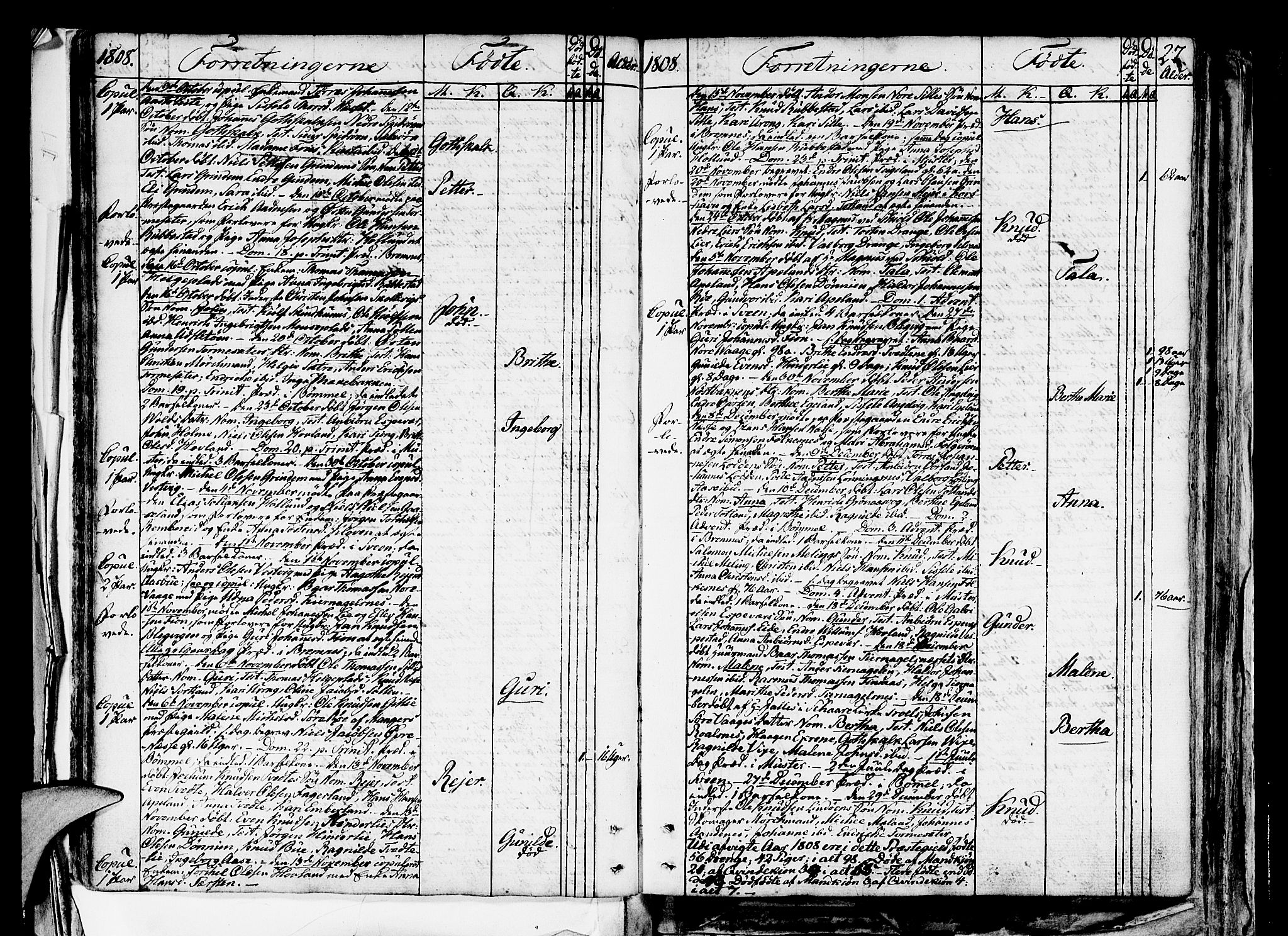 Finnås sokneprestembete, AV/SAB-A-99925/H/Ha/Haa/Haaa/L0004: Parish register (official) no. A 4, 1804-1830, p. 27