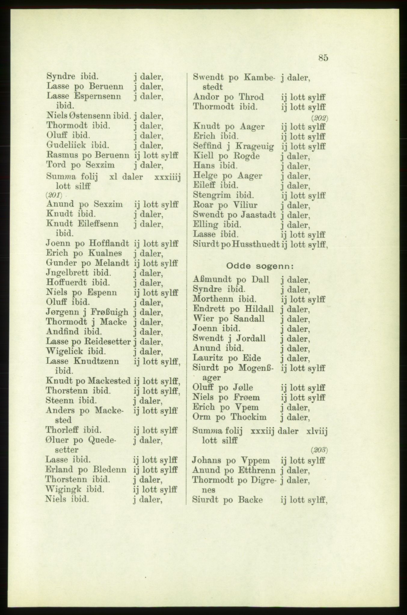 Publikasjoner utgitt av Arkivverket, PUBL/PUBL-001/C/0003: Bind 3: Skatten av Bergenhus len 1563, 1563, p. 85