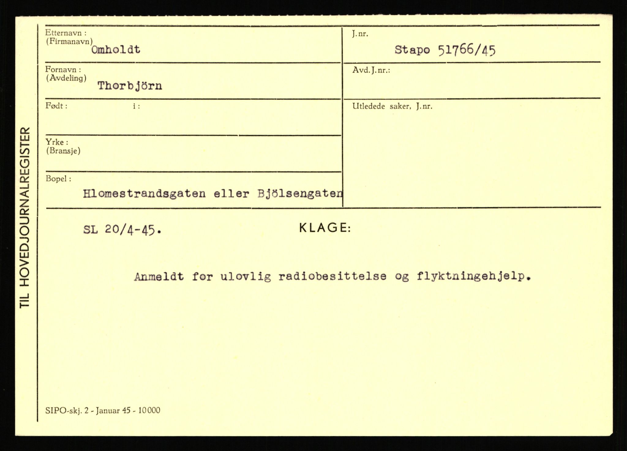 Statspolitiet - Hovedkontoret / Osloavdelingen, AV/RA-S-1329/C/Ca/L0012: Oanæs - Quistgaard	, 1943-1945, p. 2050