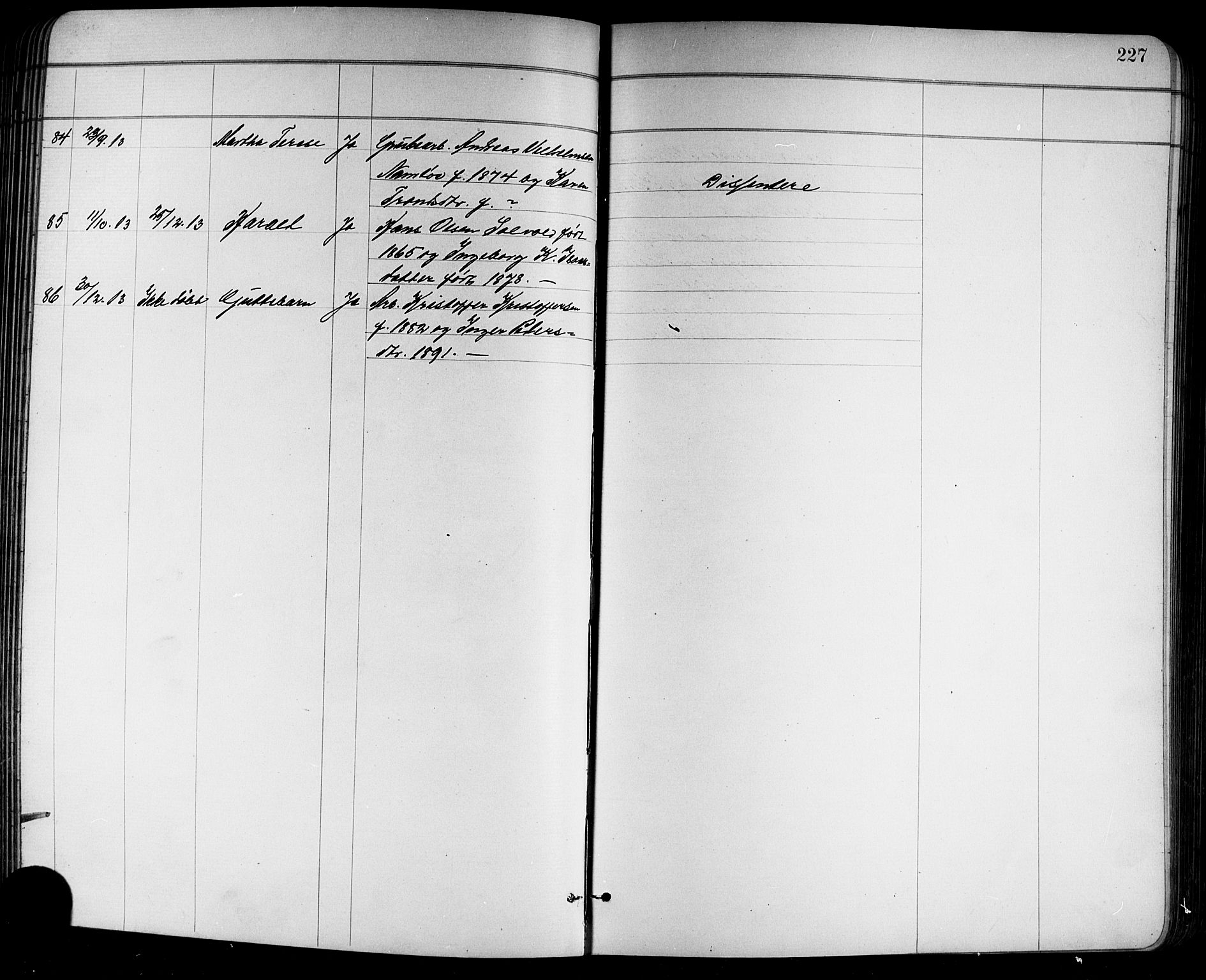 Holla kirkebøker, AV/SAKO-A-272/G/Ga/L0005: Parish register (copy) no. I 5, 1891-1917, p. 227