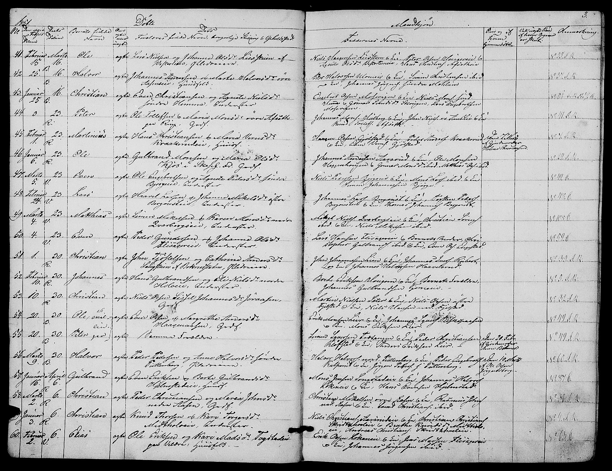 Ringsaker prestekontor, AV/SAH-PREST-014/L/La/L0006: Parish register (copy) no. 6, 1851-1860, p. 3