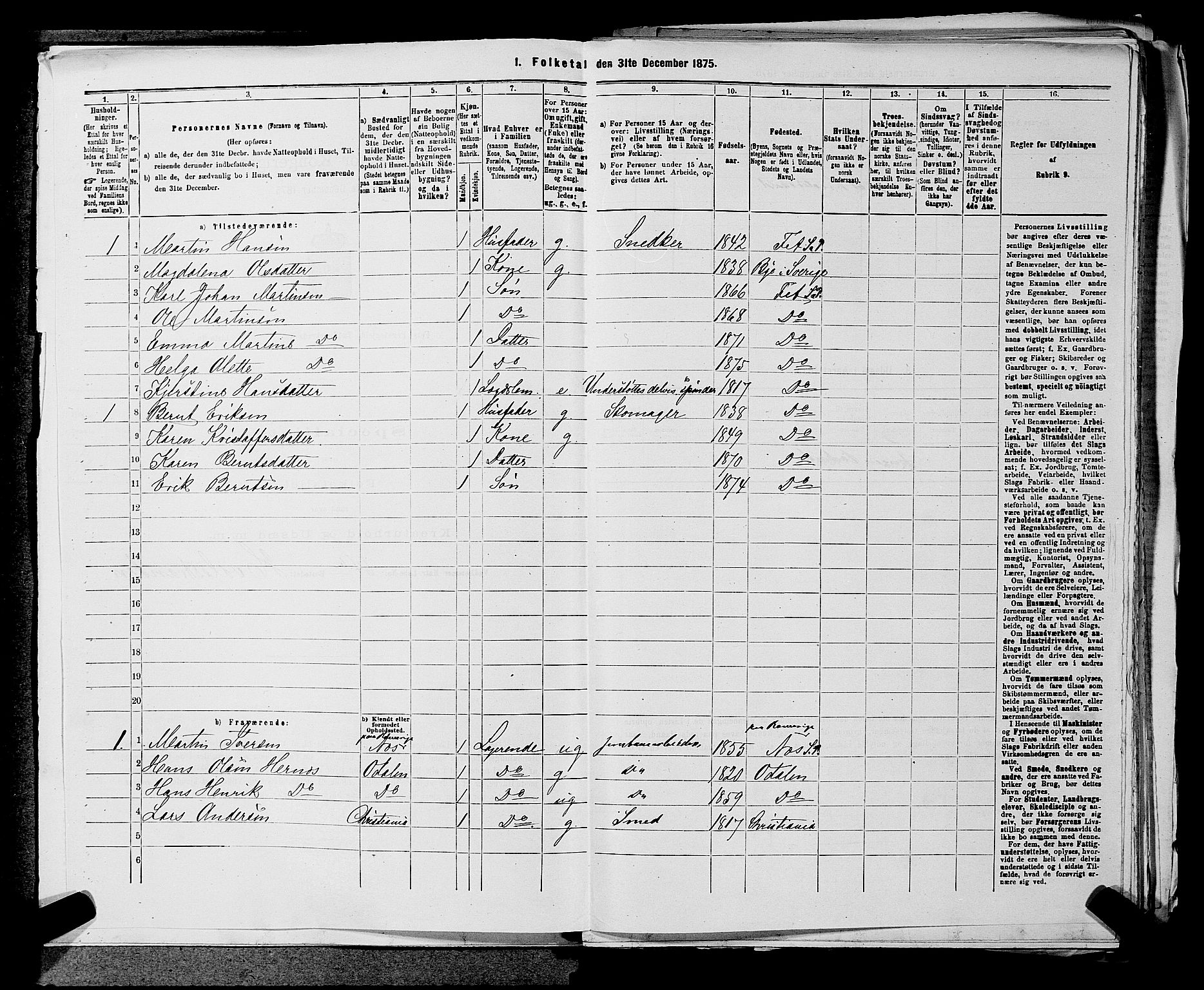 RA, 1875 census for 0227P Fet, 1875, p. 663