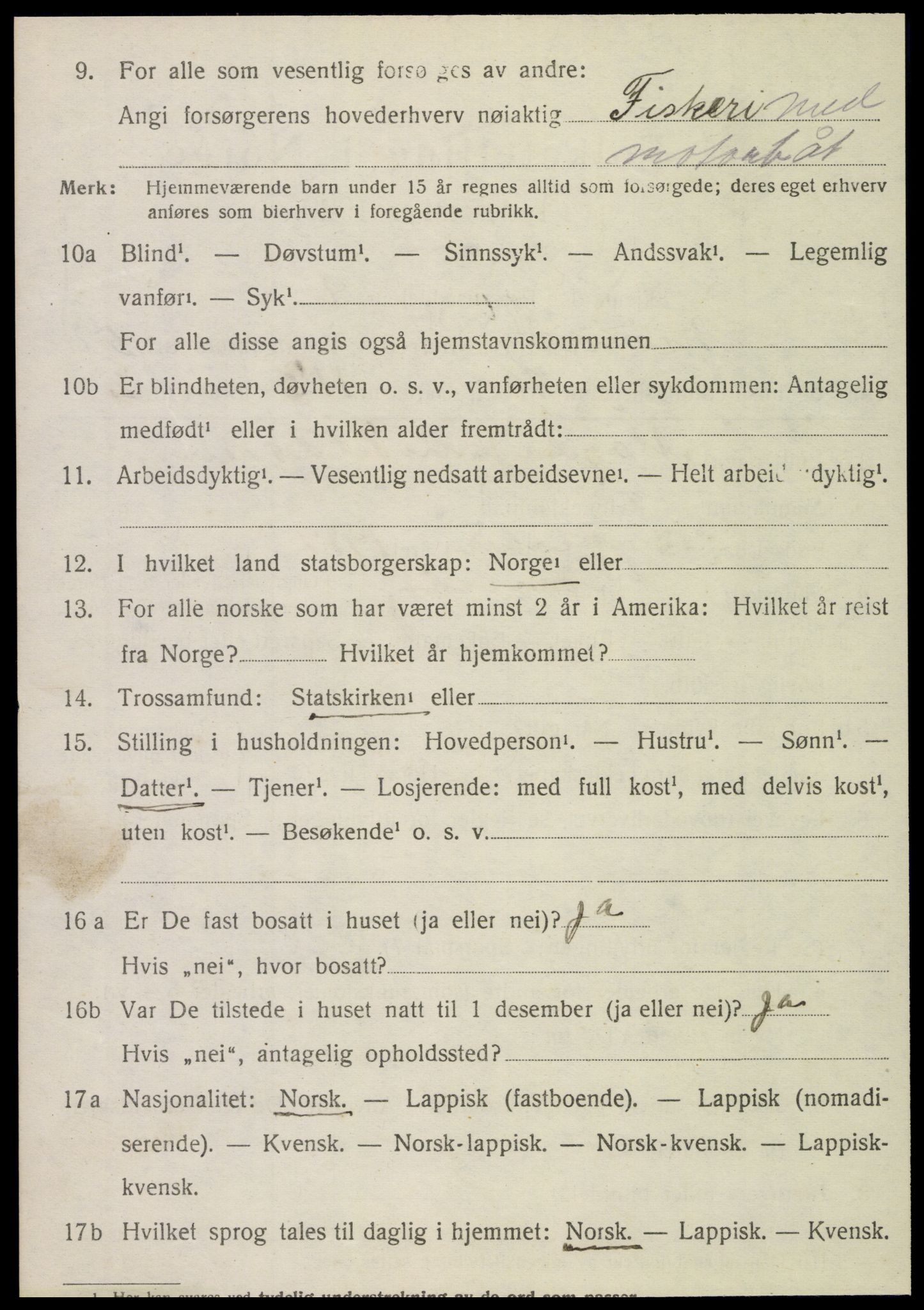 SAT, 1920 census for Brønnøy, 1920, p. 4321