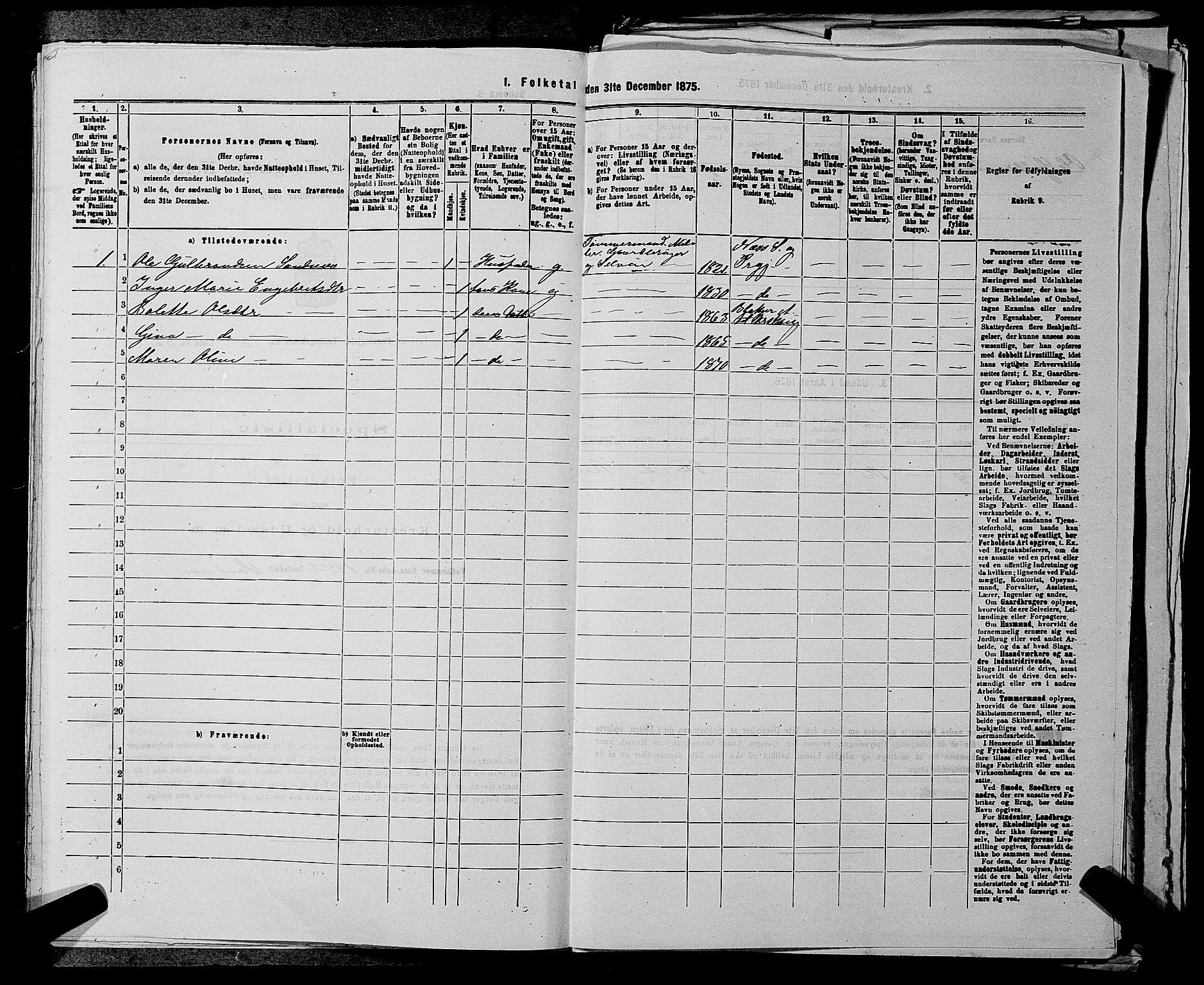 RA, 1875 census for 0224P Aurskog, 1875, p. 1334