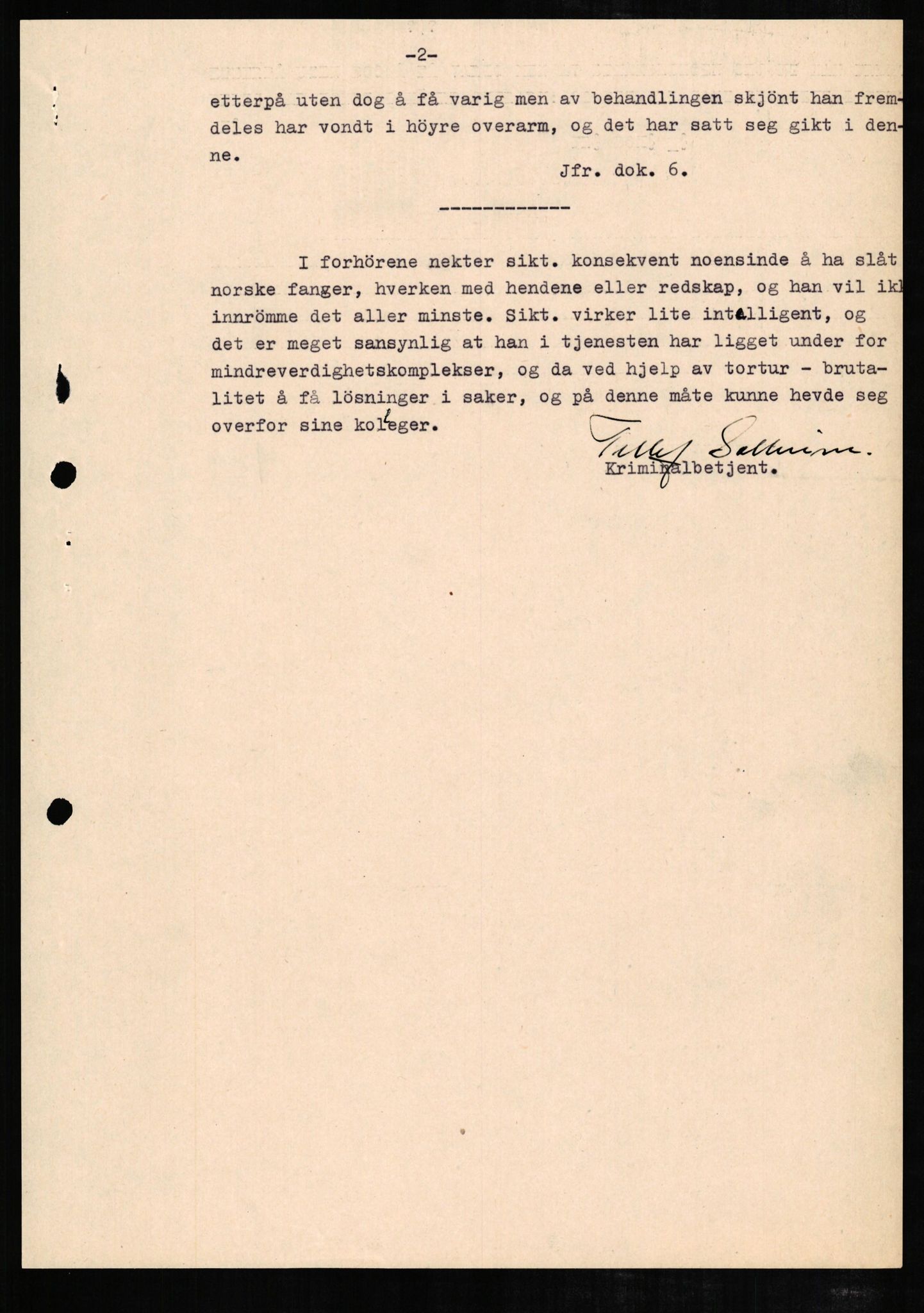 Forsvaret, Forsvarets overkommando II, RA/RAFA-3915/D/Db/L0007: CI Questionaires. Tyske okkupasjonsstyrker i Norge. Tyskere., 1945-1946, p. 316