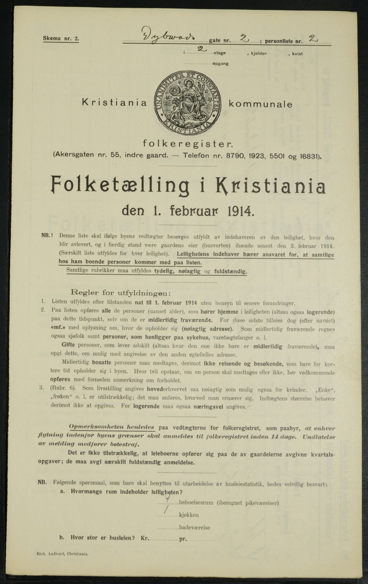 OBA, Municipal Census 1914 for Kristiania, 1914, p. 17647
