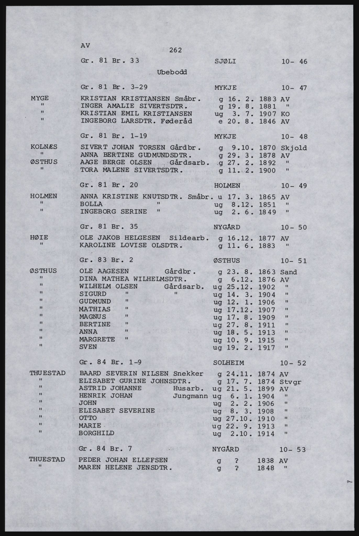 SAST, Copy of 1920 census for Karmøy, 1920, p. 280