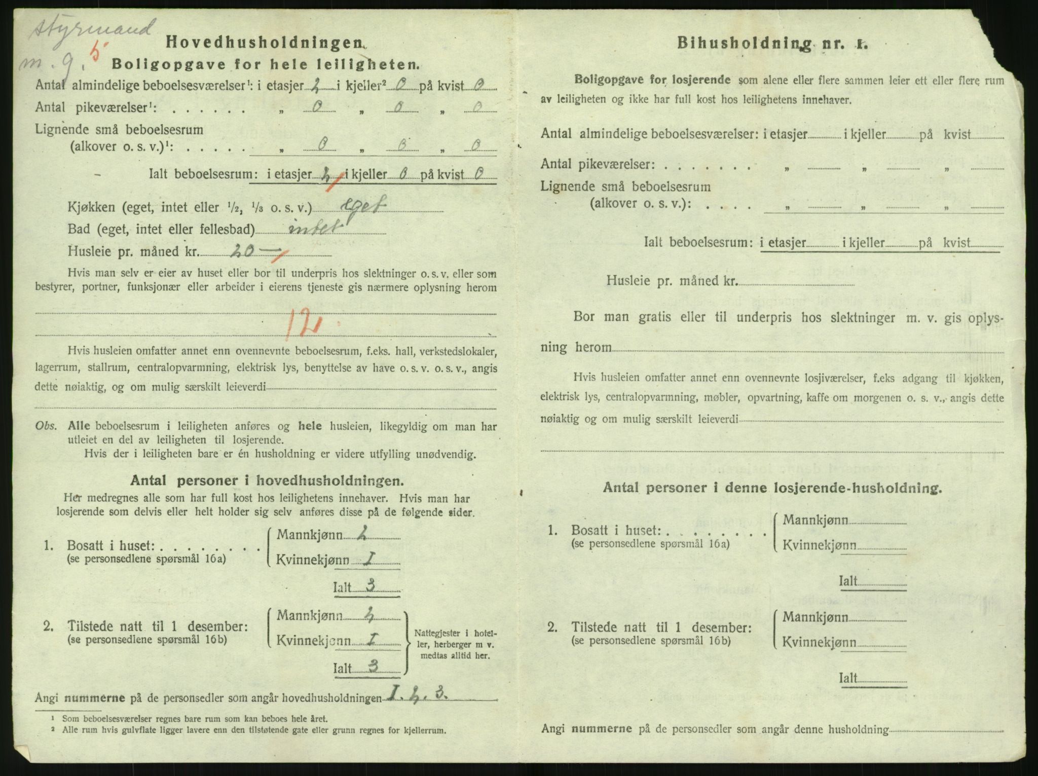 SAST, 1920 census for Egersund town, 1920, p. 2761