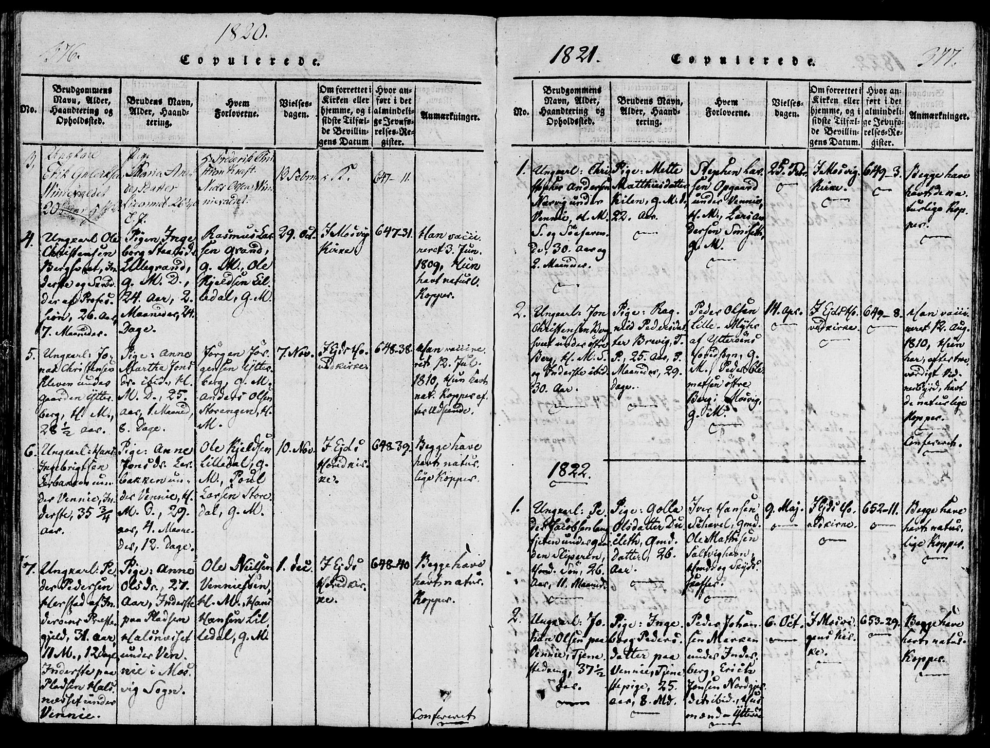 Ministerialprotokoller, klokkerbøker og fødselsregistre - Nord-Trøndelag, AV/SAT-A-1458/733/L0322: Parish register (official) no. 733A01, 1817-1842, p. 376-377