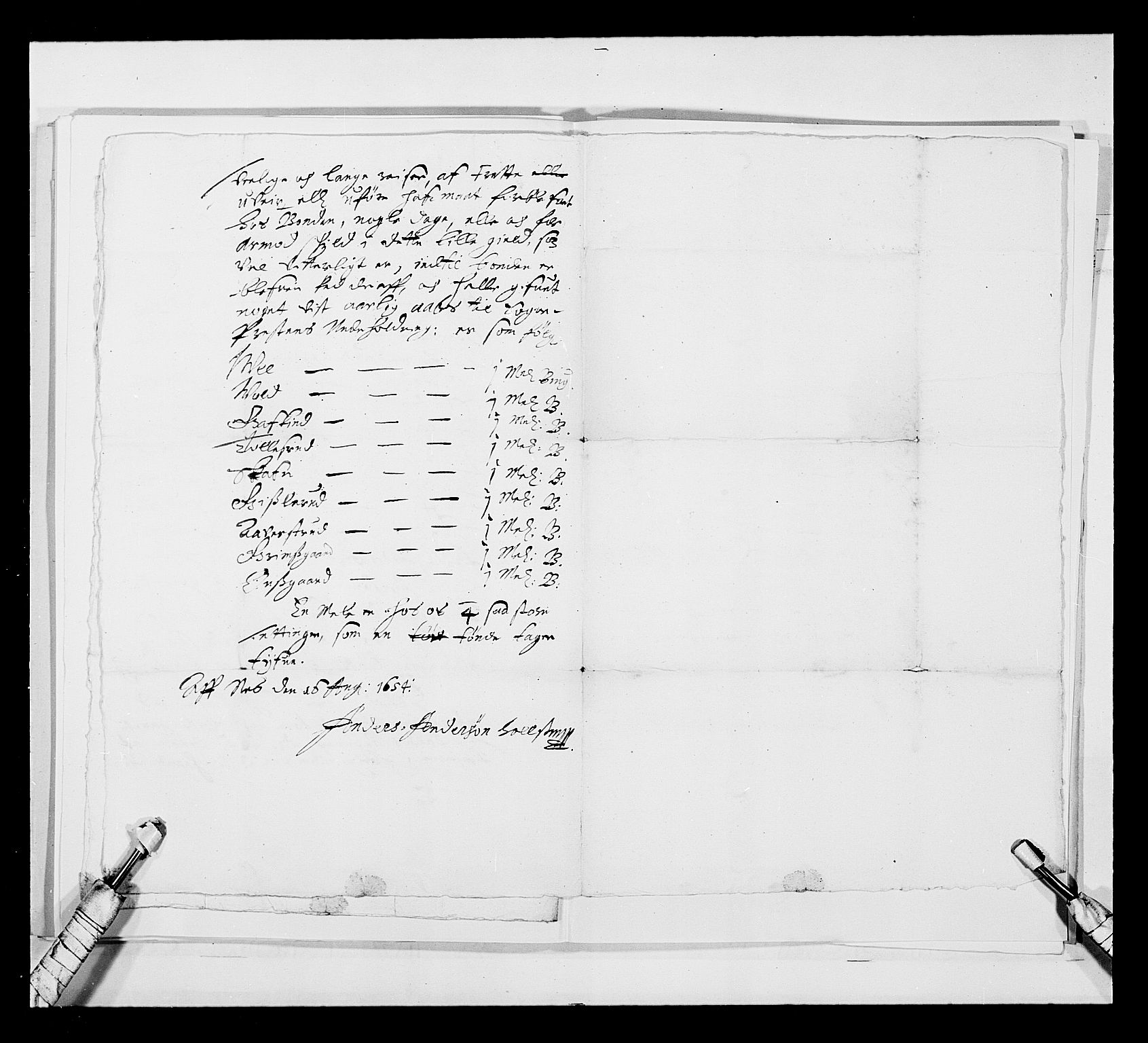 Stattholderembetet 1572-1771, RA/EA-2870/Ek/L0030/0001: Jordebøker 1633-1658: / Kirke- og prestebolsgods i Akershus len, 1654, p. 126