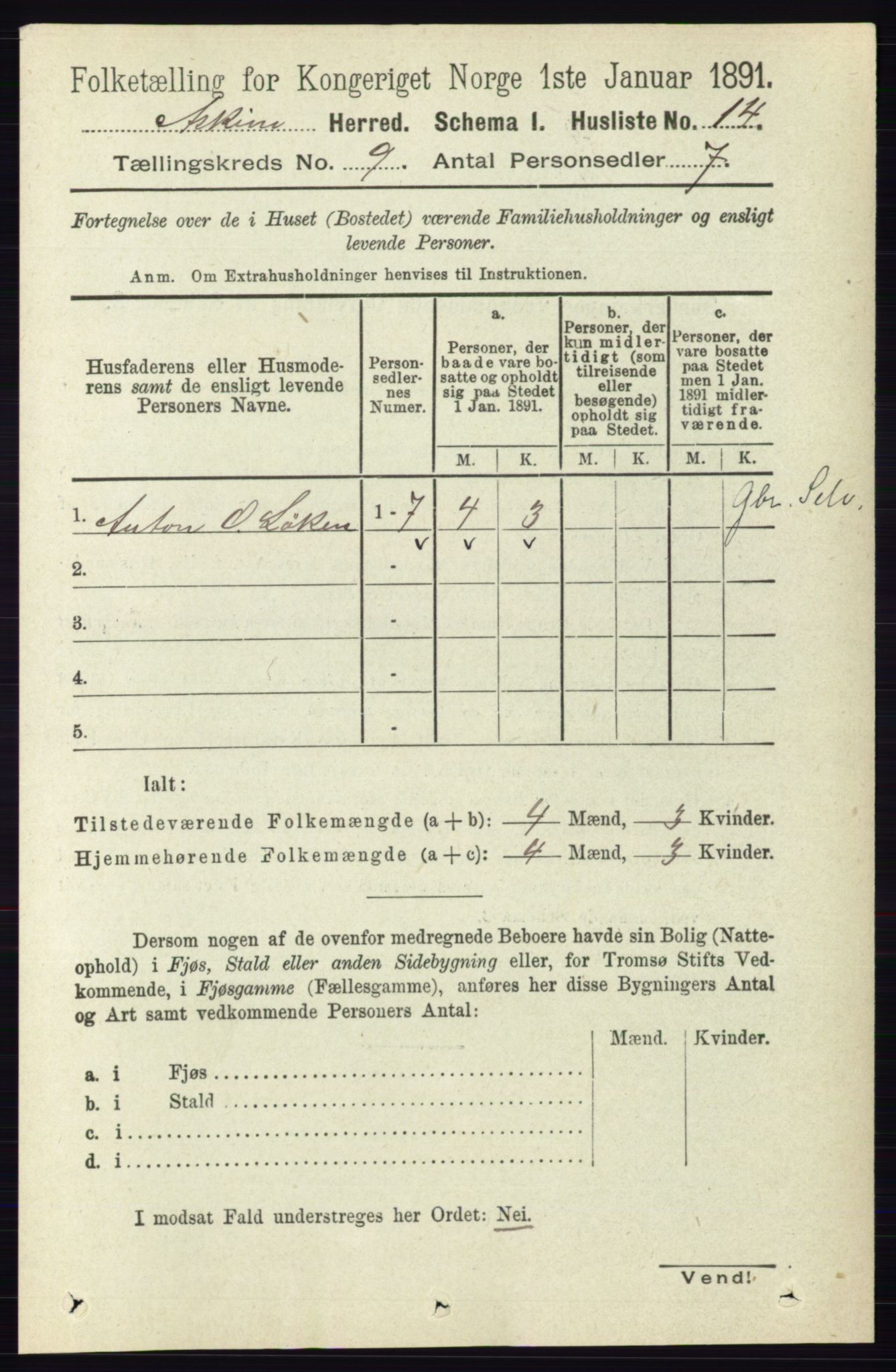 RA, 1891 census for 0124 Askim, 1891, p. 1453