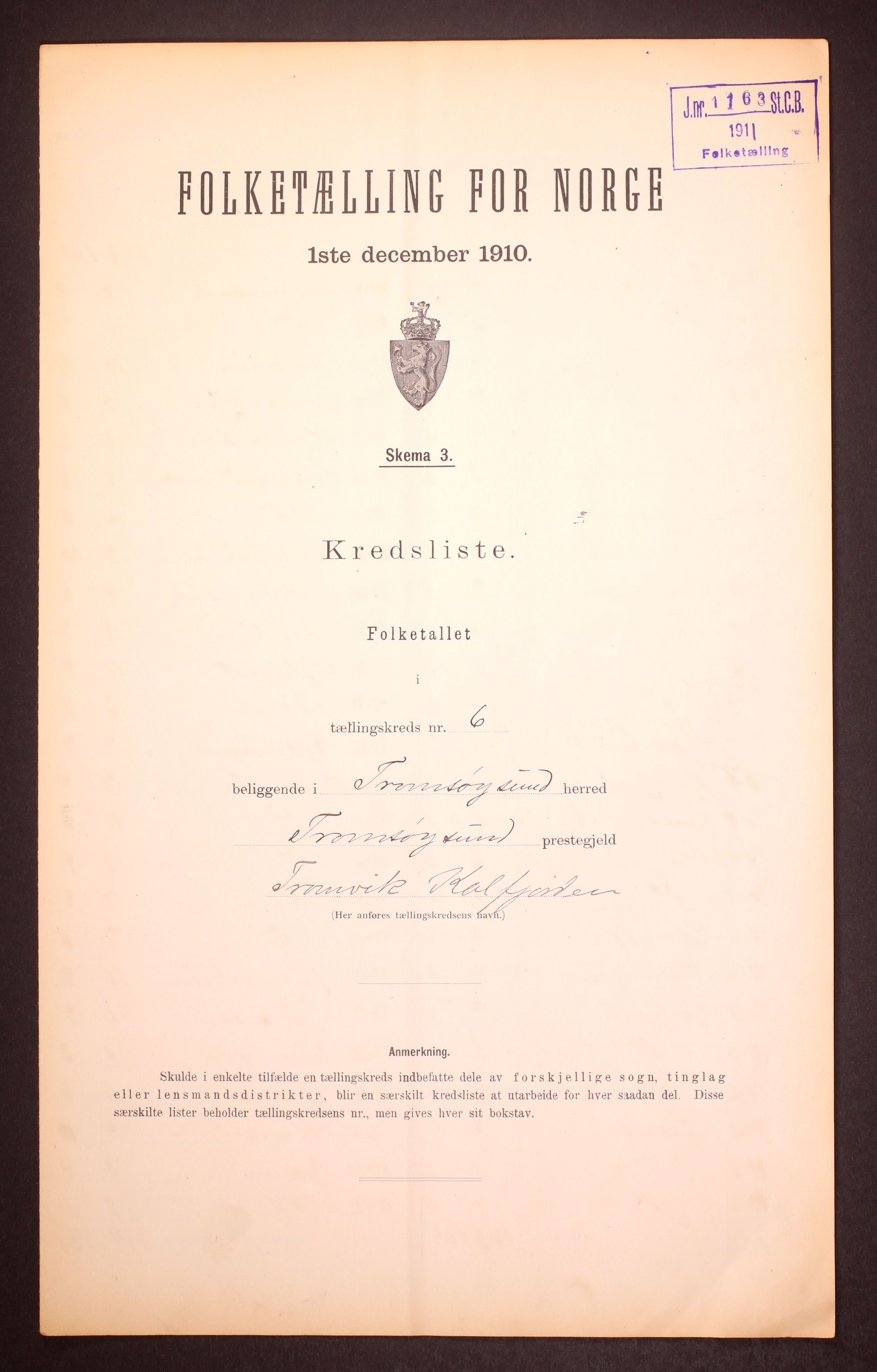 RA, 1910 census for Tromsøysund, 1910, p. 27