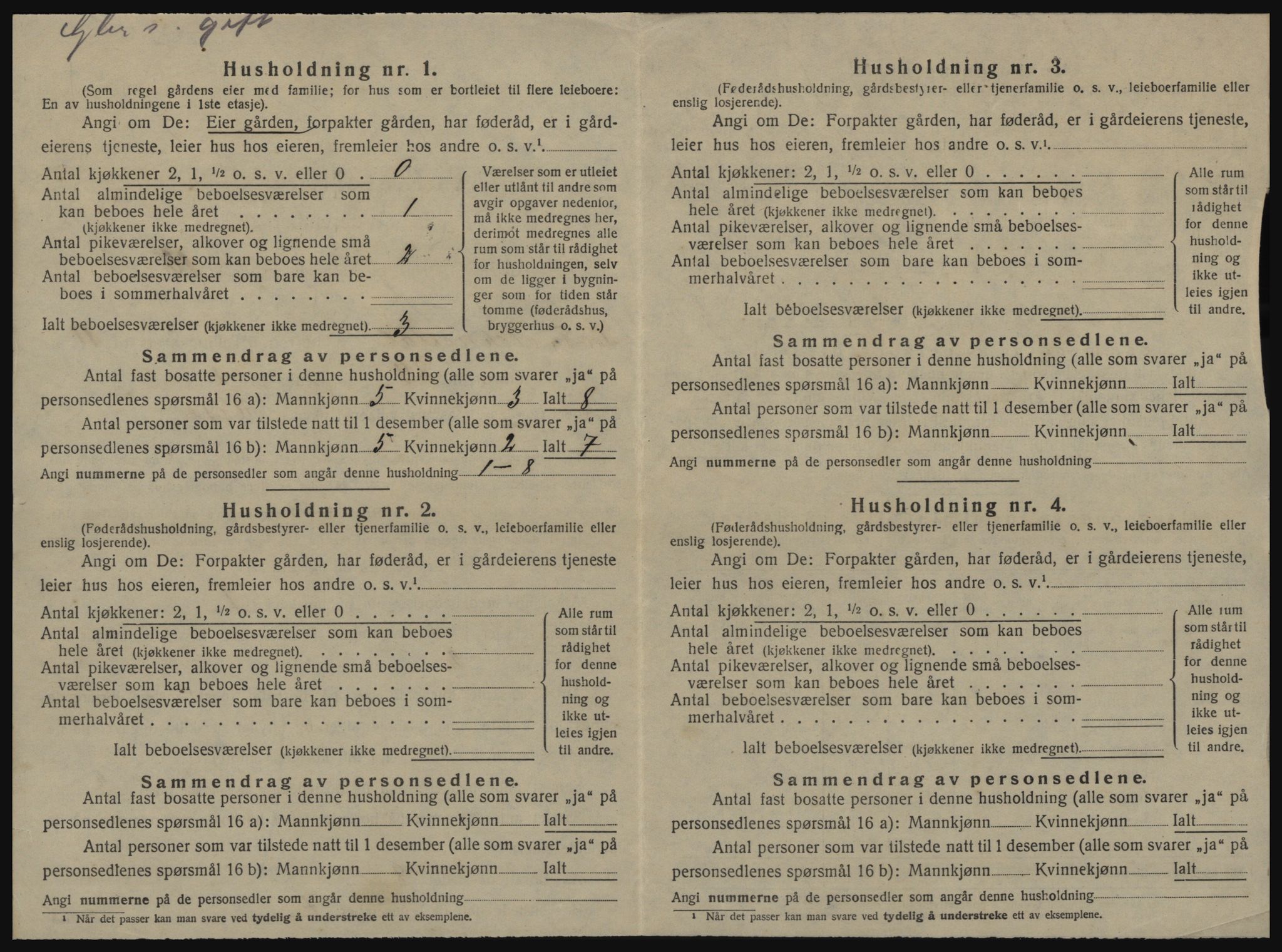 SAT, 1920 census for Soknedal, 1920, p. 761