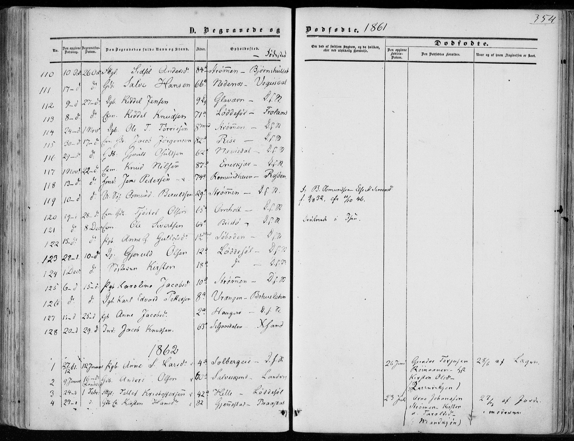 Øyestad sokneprestkontor, SAK/1111-0049/F/Fa/L0015: Parish register (official) no. A 15, 1857-1873, p. 354