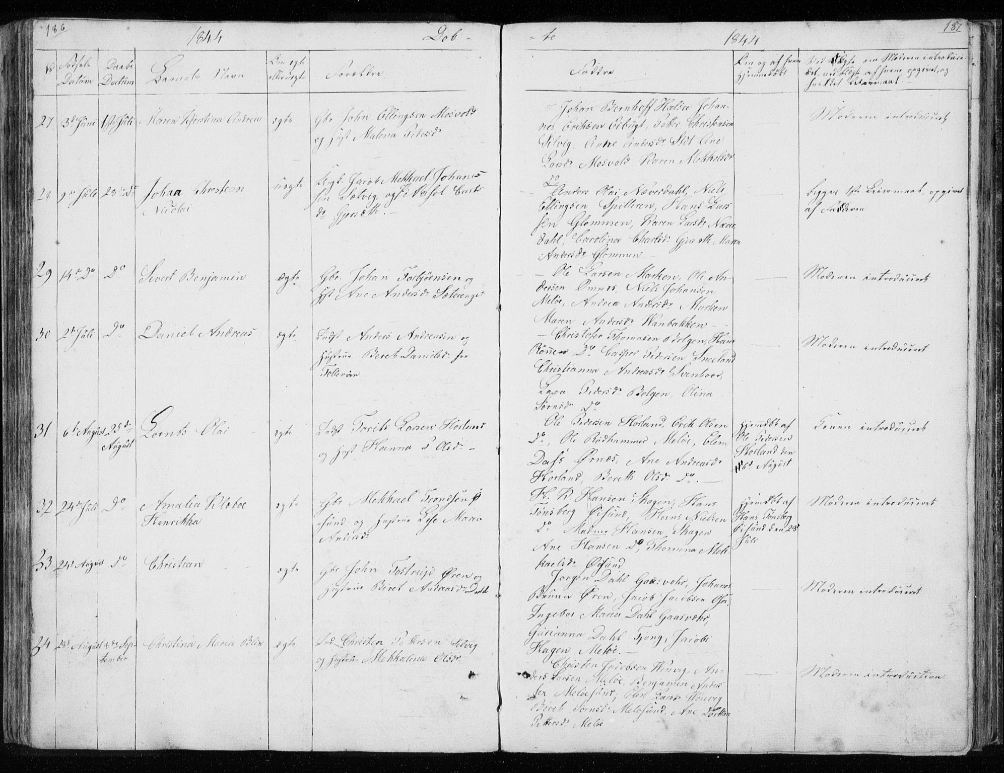 Ministerialprotokoller, klokkerbøker og fødselsregistre - Nordland, SAT/A-1459/843/L0632: Parish register (copy) no. 843C01, 1833-1853, p. 186-187