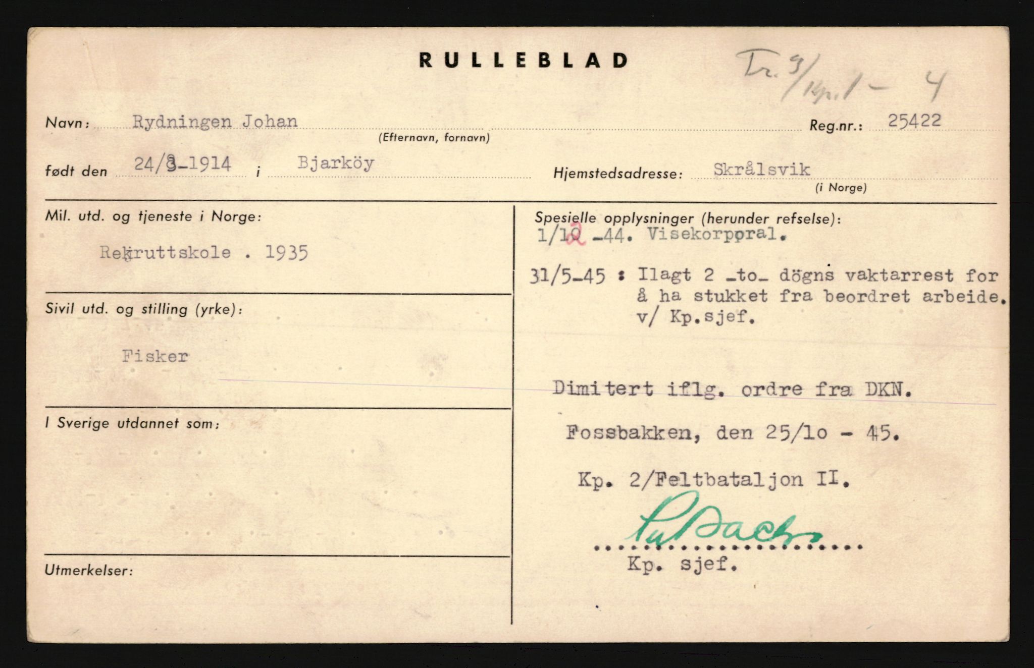 Forsvaret, Troms infanteriregiment nr. 16, AV/RA-RAFA-3146/P/Pa/L0019: Rulleblad for regimentets menige mannskaper, årsklasse 1935, 1935, p. 1091