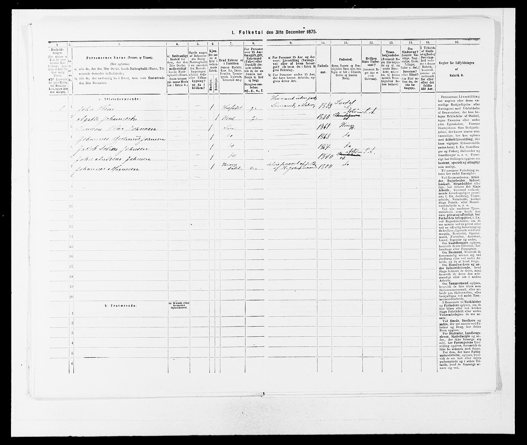 SAB, 1875 census for 1247P Askøy, 1875, p. 450