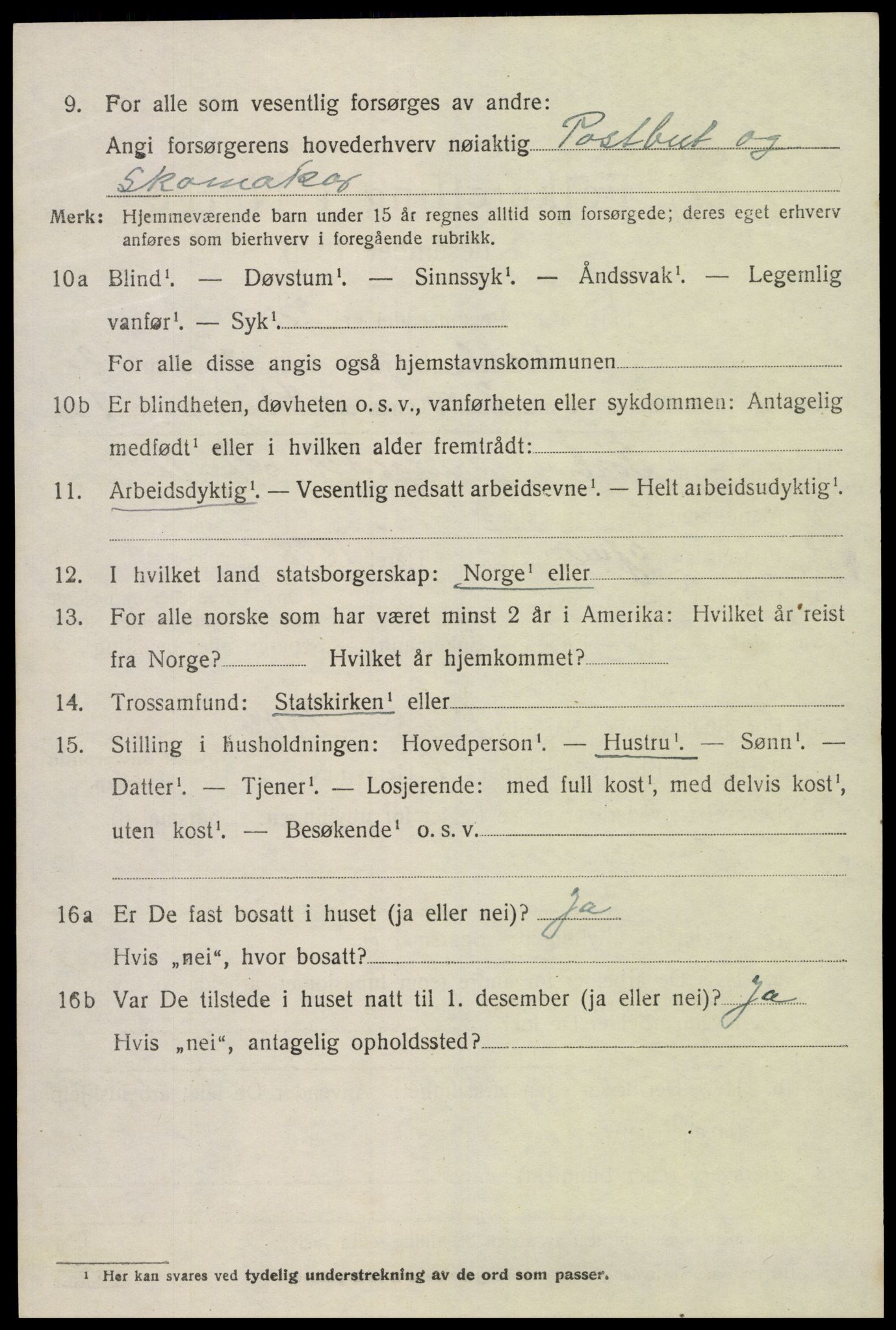 SAK, 1920 census for Valle, 1920, p. 978
