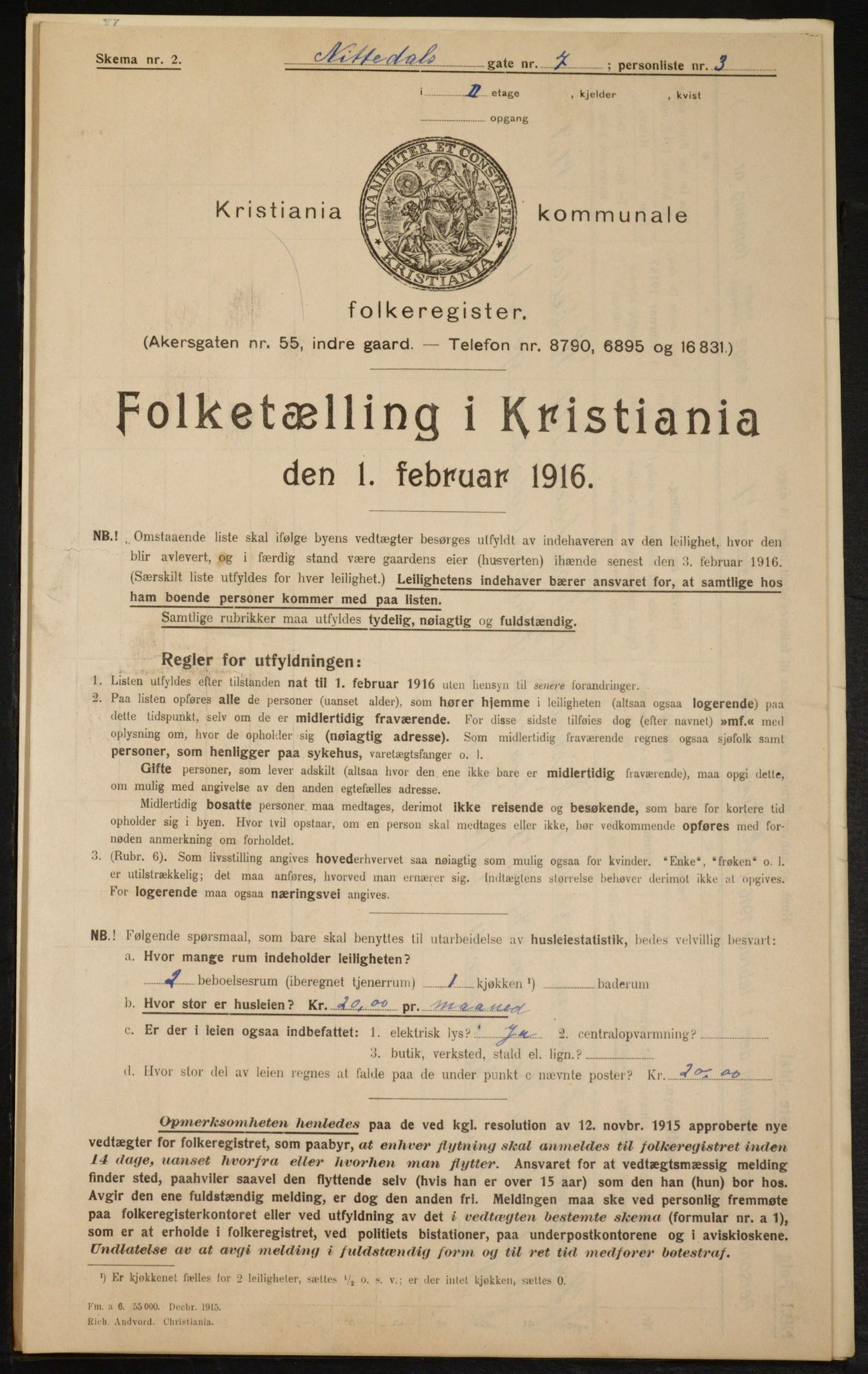 OBA, Municipal Census 1916 for Kristiania, 1916, p. 73028