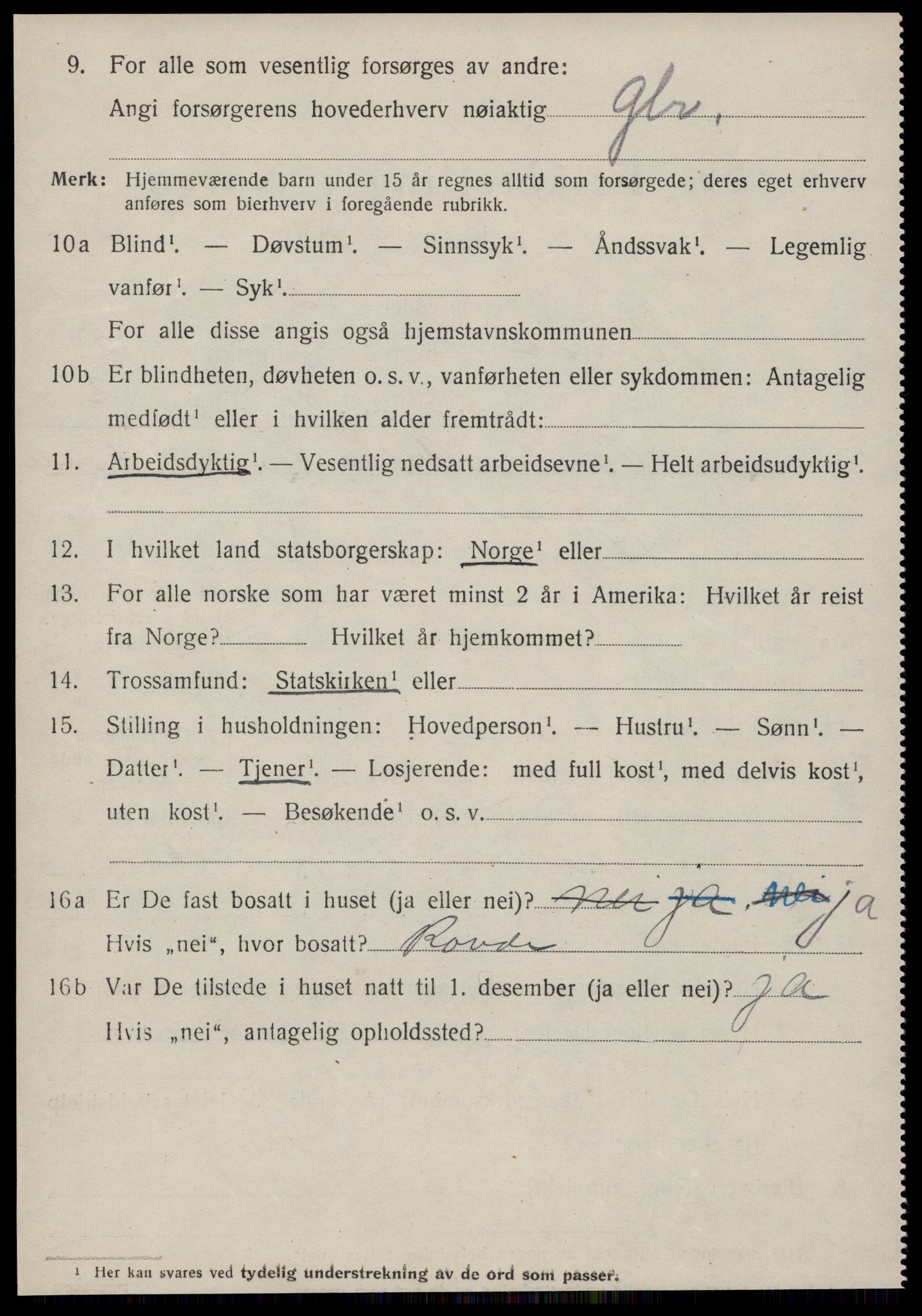 SAT, 1920 census for Rovde, 1920, p. 584