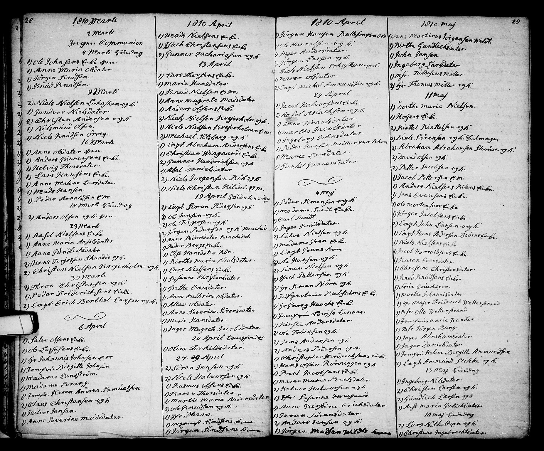 Kragerø kirkebøker, SAKO/A-278/G/Ga/L0001: Parish register (copy) no. 1 /1, 1806-1811, p. 28-29