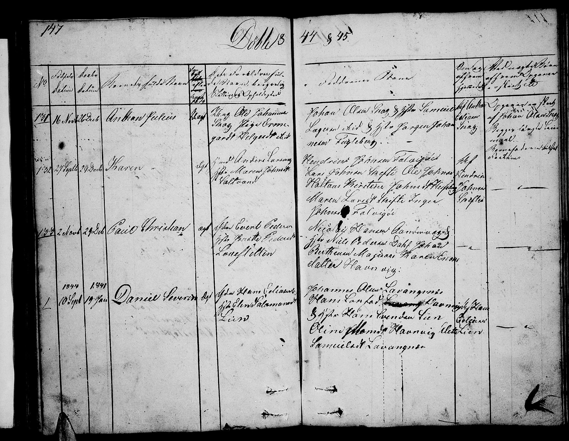 Ibestad sokneprestembete, SATØ/S-0077/H/Ha/Hab/L0003klokker: Parish register (copy) no. 3, 1833-1852, p. 147