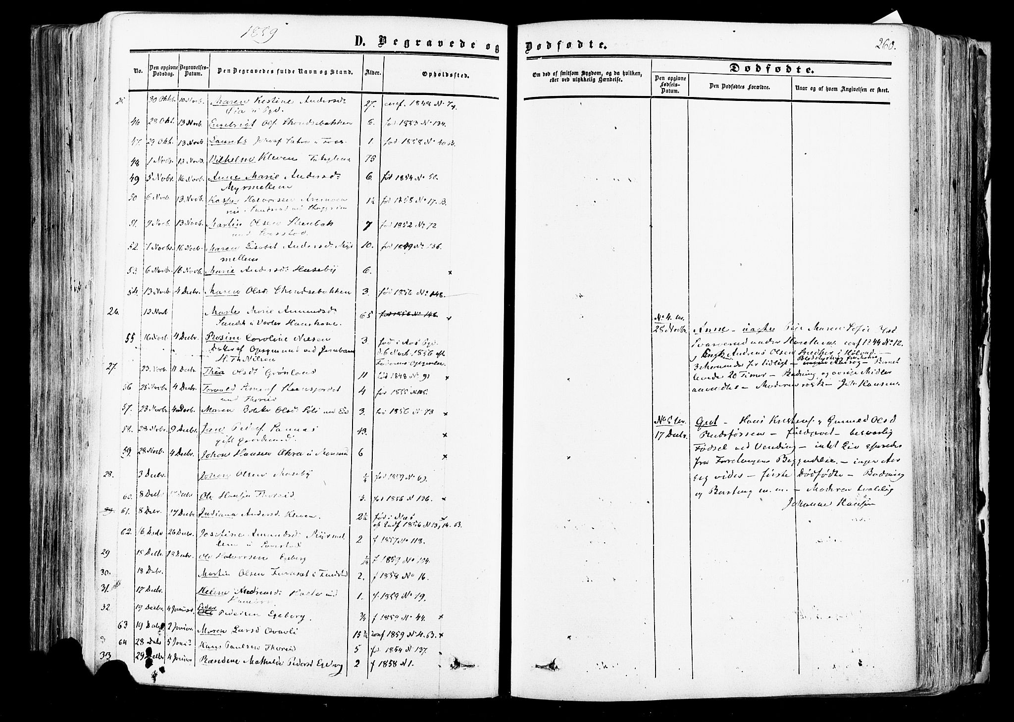 Aurskog prestekontor Kirkebøker, AV/SAO-A-10304a/F/Fa/L0007: Parish register (official) no. I 7, 1854-1877, p. 260