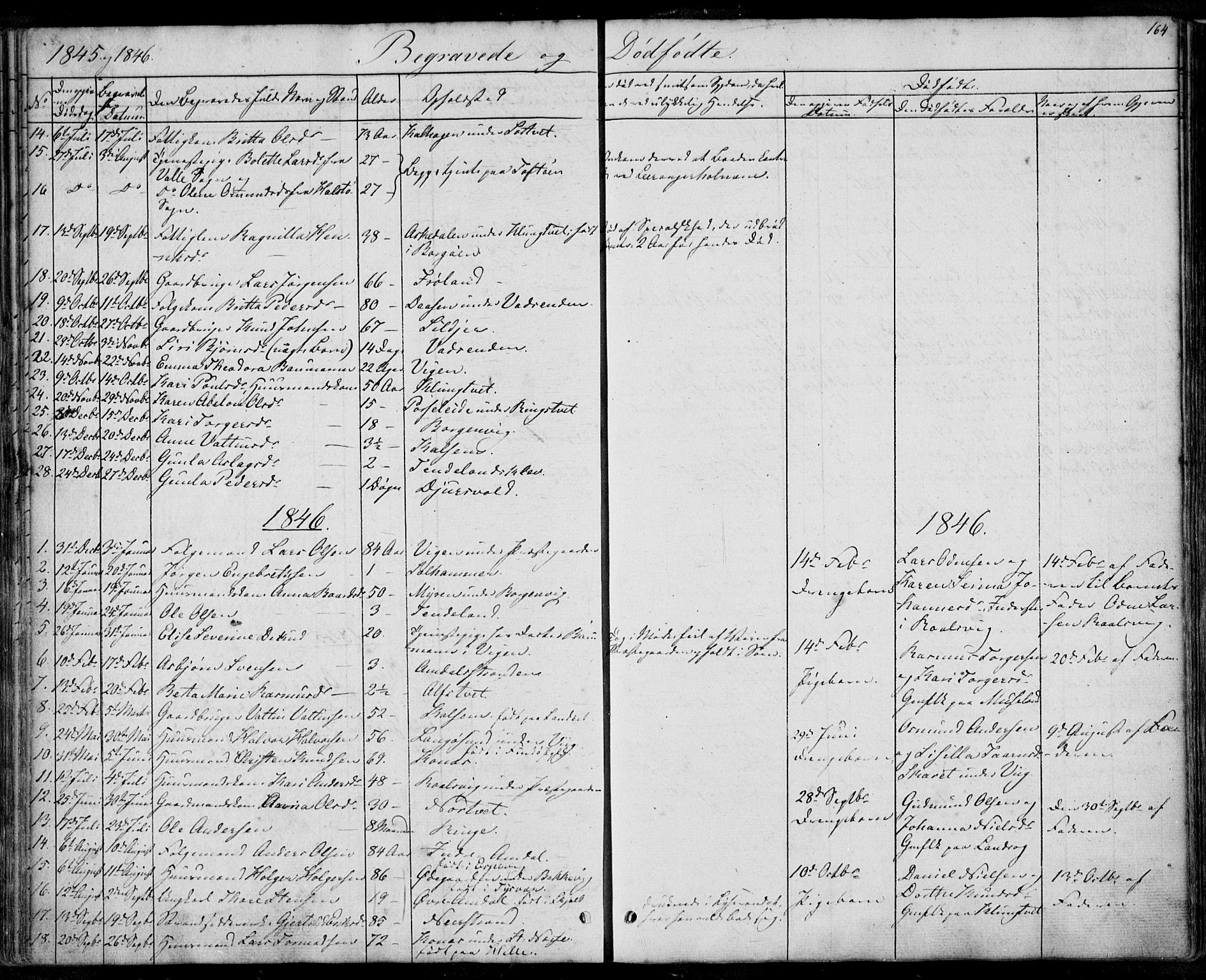 Nedstrand sokneprestkontor, SAST/A-101841/01/IV: Parish register (official) no. A 8, 1839-1860, p. 164