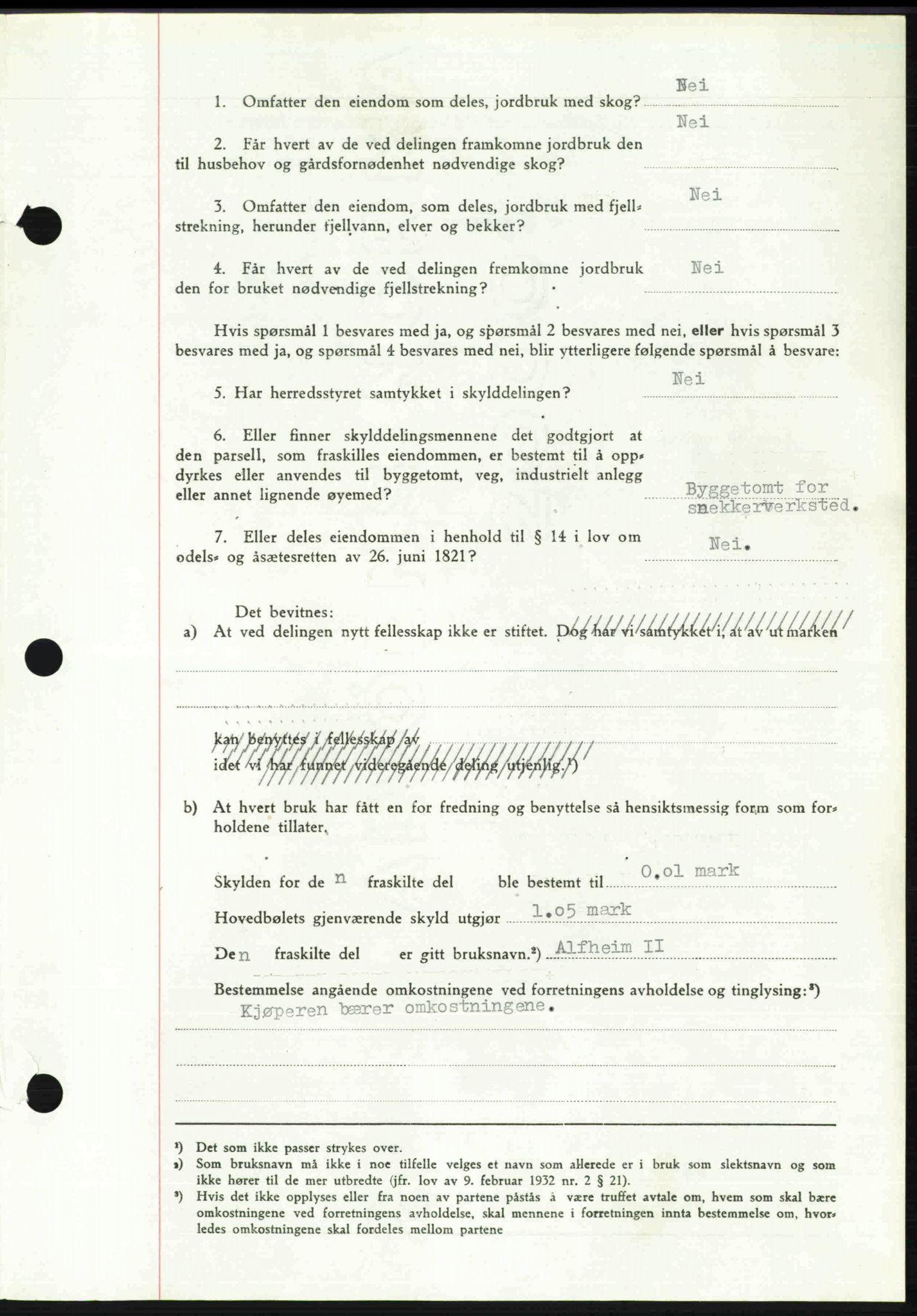 Toten tingrett, SAH/TING-006/H/Hb/Hbc/L0020: Mortgage book no. Hbc-20, 1948-1948, Diary no: : 3142/1948