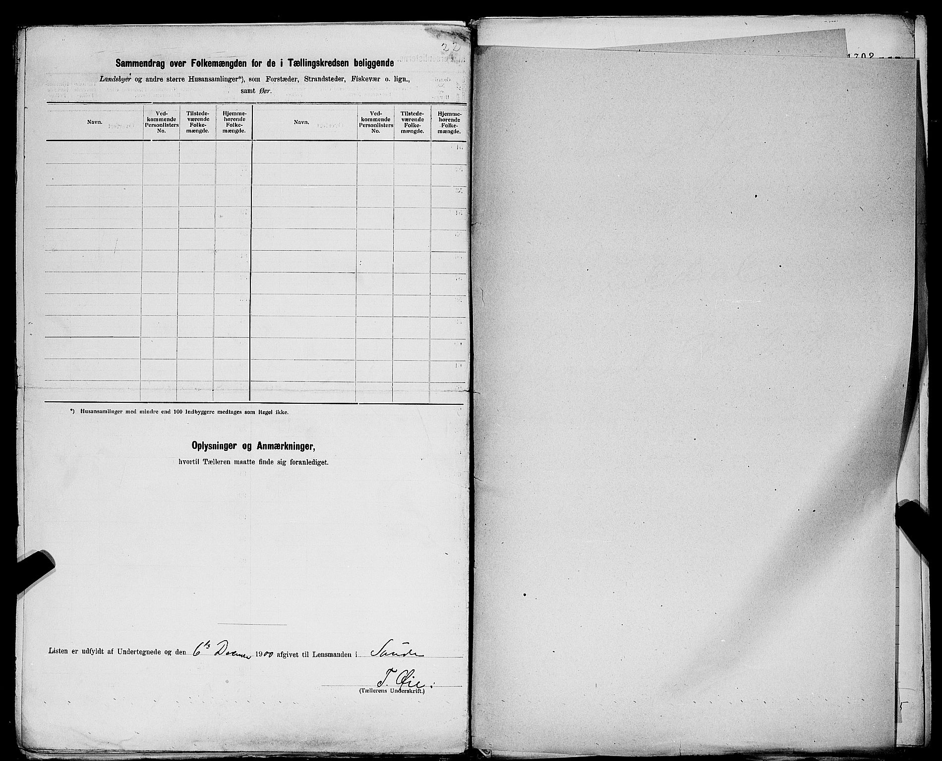 SAST, 1900 census for Sauda, 1900, p. 25