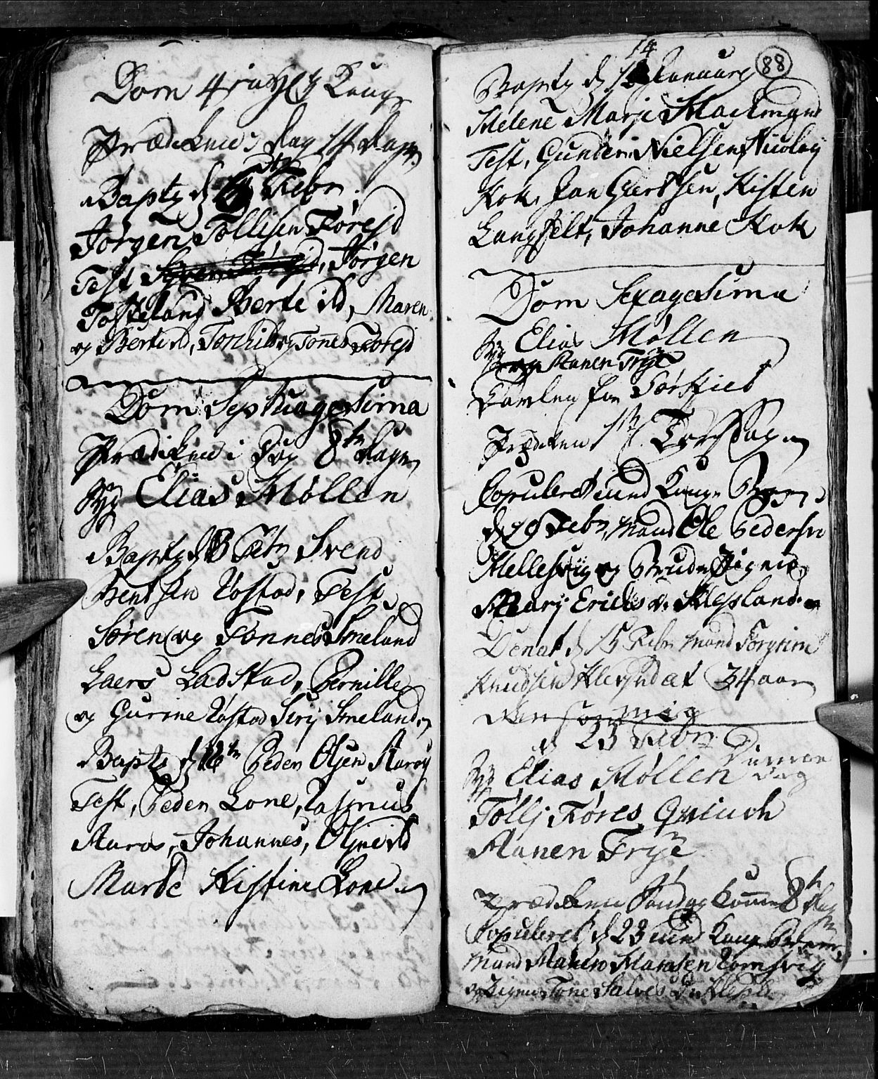 Søgne sokneprestkontor, SAK/1111-0037/F/Fb/Fbb/L0001: Parish register (copy) no. B 1, 1779-1802, p. 88