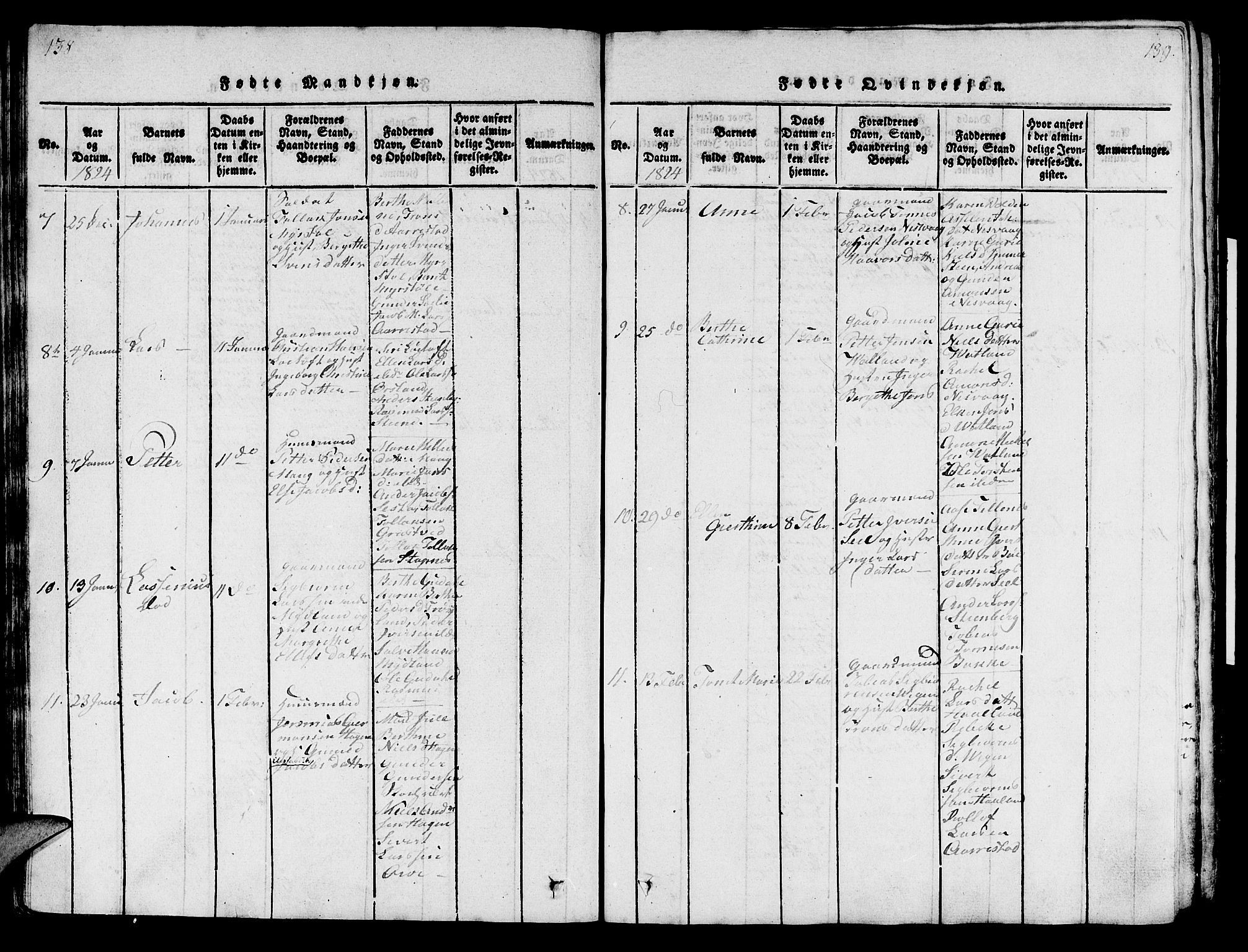 Sokndal sokneprestkontor, AV/SAST-A-101808: Parish register (official) no. A 6, 1815-1826, p. 138-139