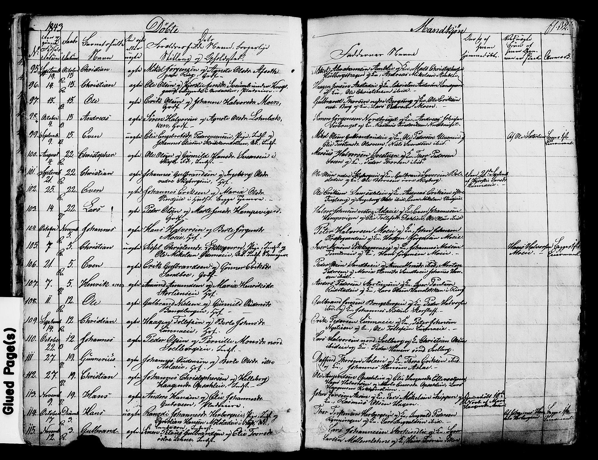 Ringsaker prestekontor, SAH/PREST-014/K/Ka/L0008: Parish register (official) no. 8, 1837-1850, p. 32