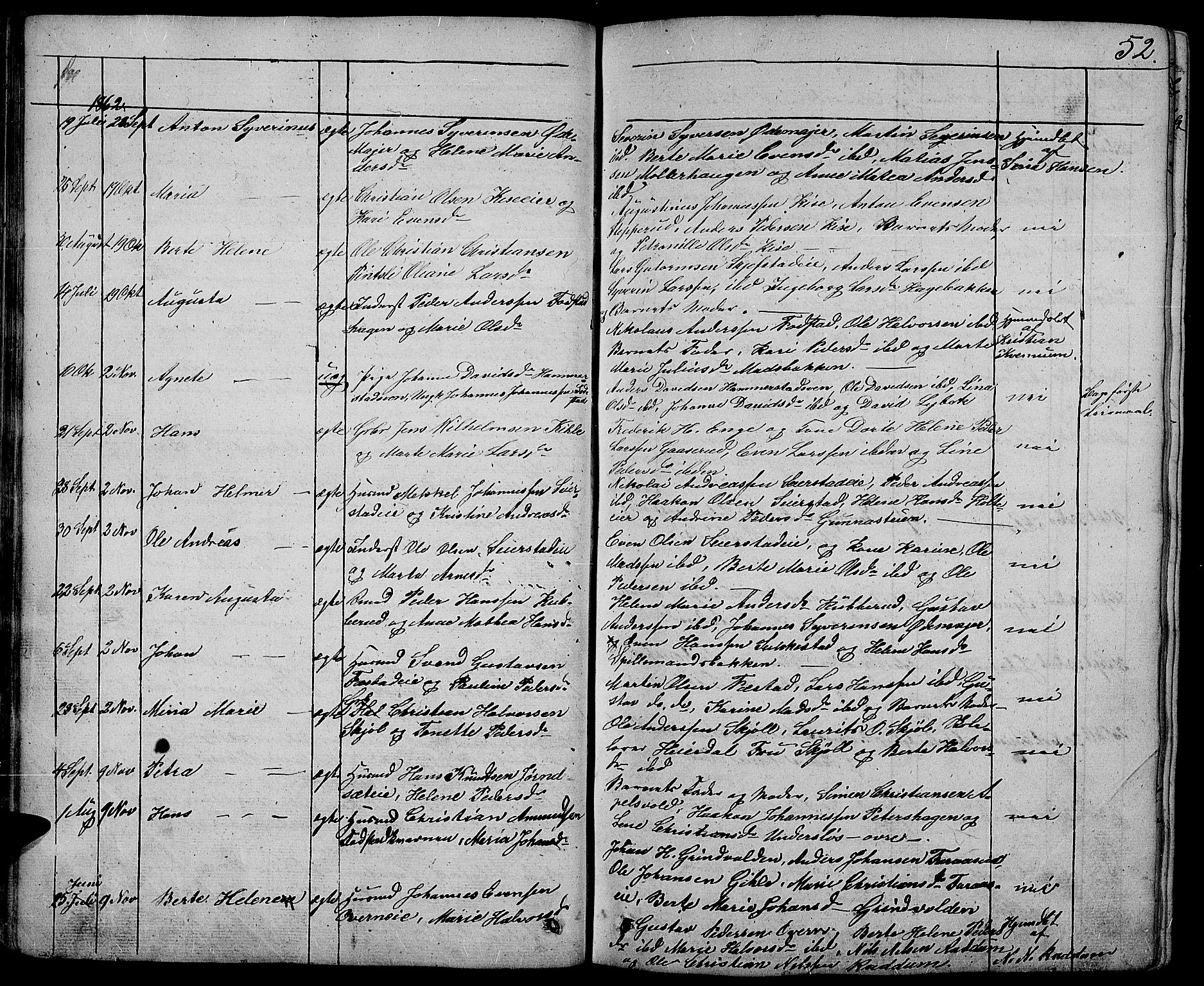 Østre Toten prestekontor, AV/SAH-PREST-104/H/Ha/Hab/L0004: Parish register (copy) no. 4, 1858-1886, p. 52