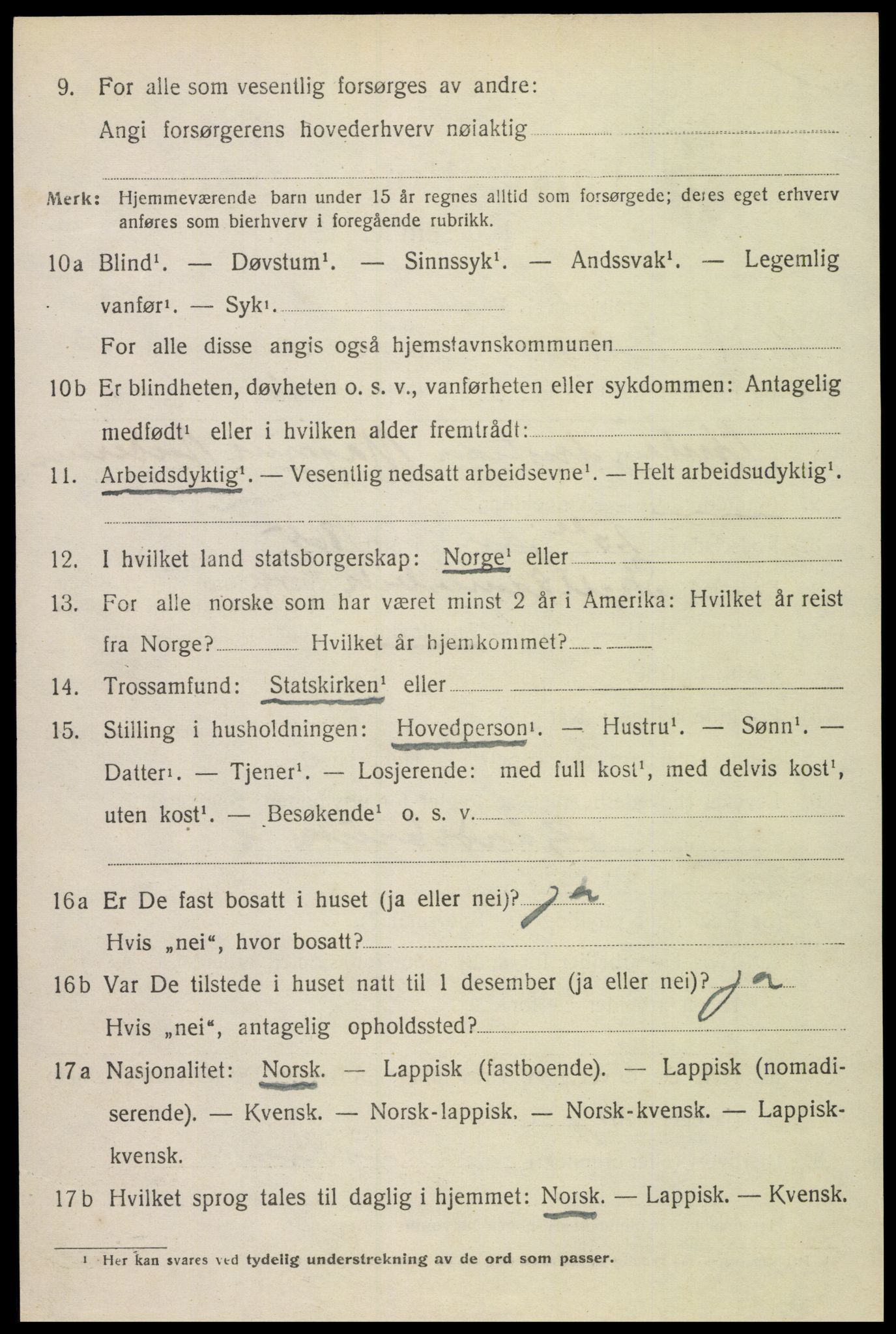 SAT, 1920 census for Borge, 1920, p. 10300