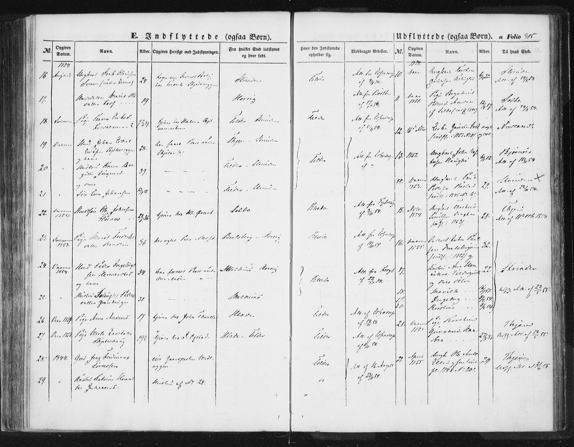 Ministerialprotokoller, klokkerbøker og fødselsregistre - Sør-Trøndelag, SAT/A-1456/618/L0441: Parish register (official) no. 618A05, 1843-1862, p. 305