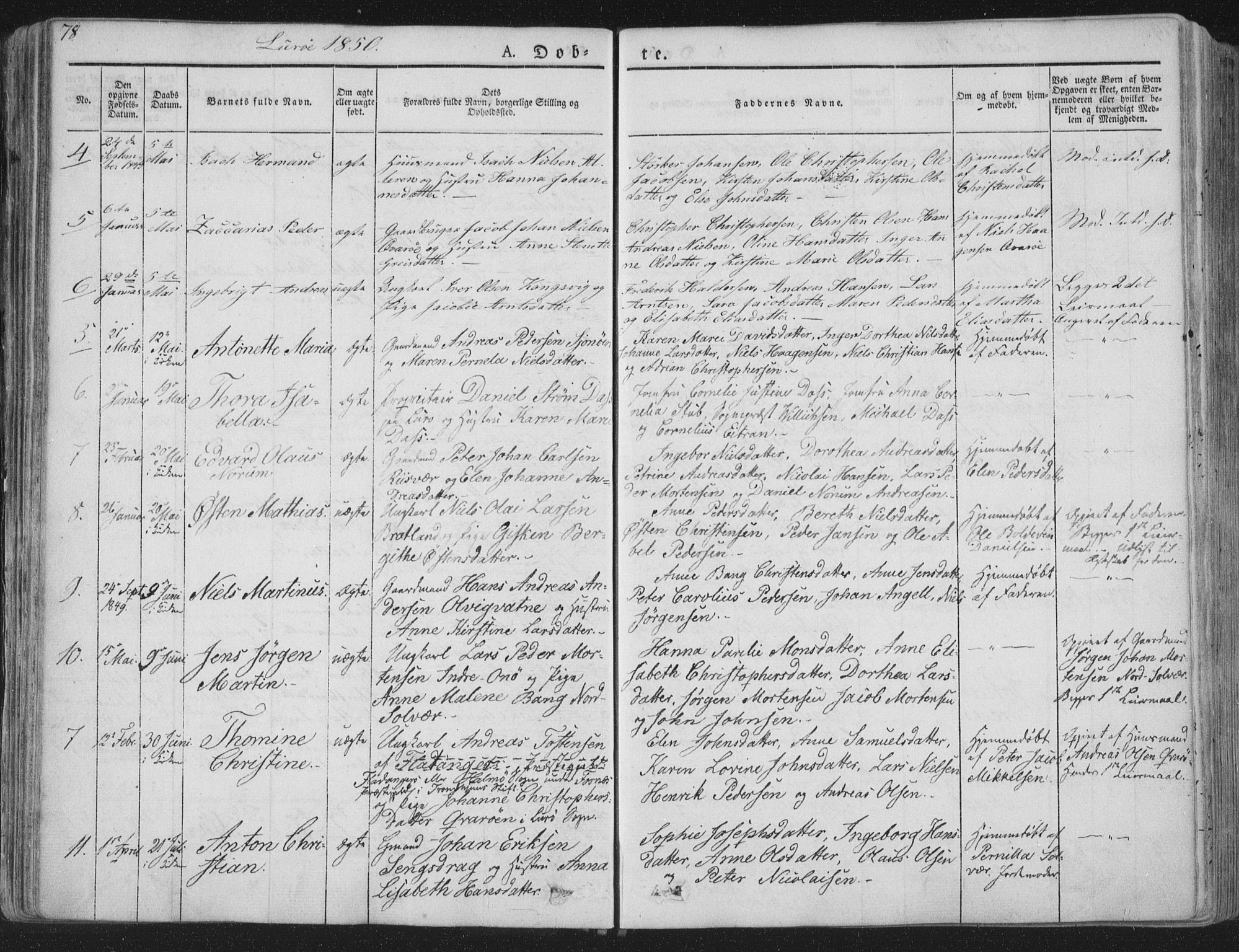 Ministerialprotokoller, klokkerbøker og fødselsregistre - Nordland, SAT/A-1459/839/L0565: Parish register (official) no. 839A02, 1825-1862, p. 78