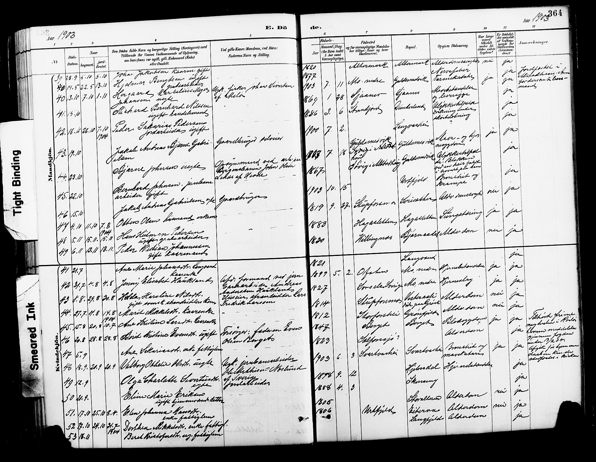 Ministerialprotokoller, klokkerbøker og fødselsregistre - Nordland, SAT/A-1459/827/L0421: Parish register (copy) no. 827C10, 1887-1906, p. 364